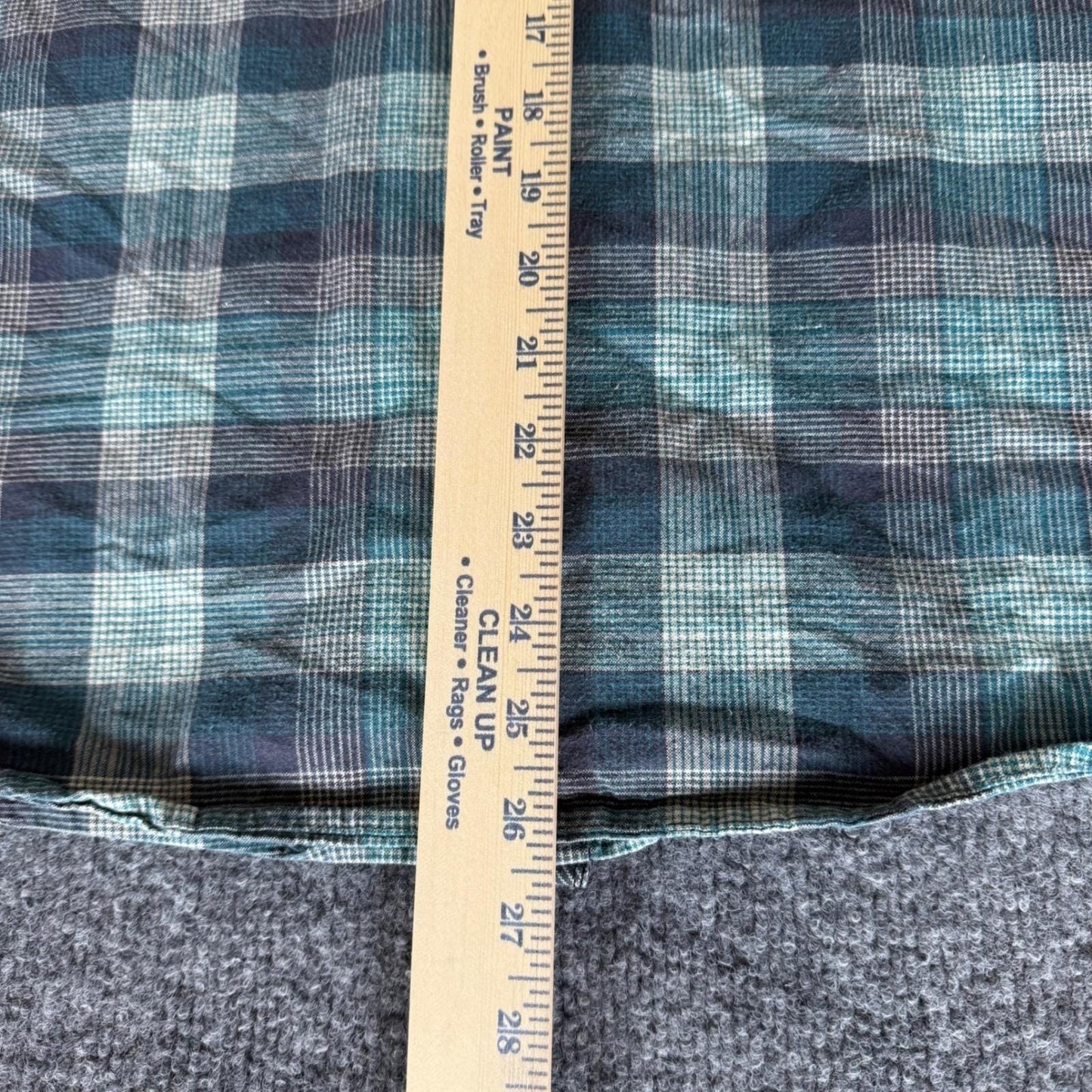Vans Flannel Shirt Mens Small Green Plaid Long Sleeve Snap Button Front Skate