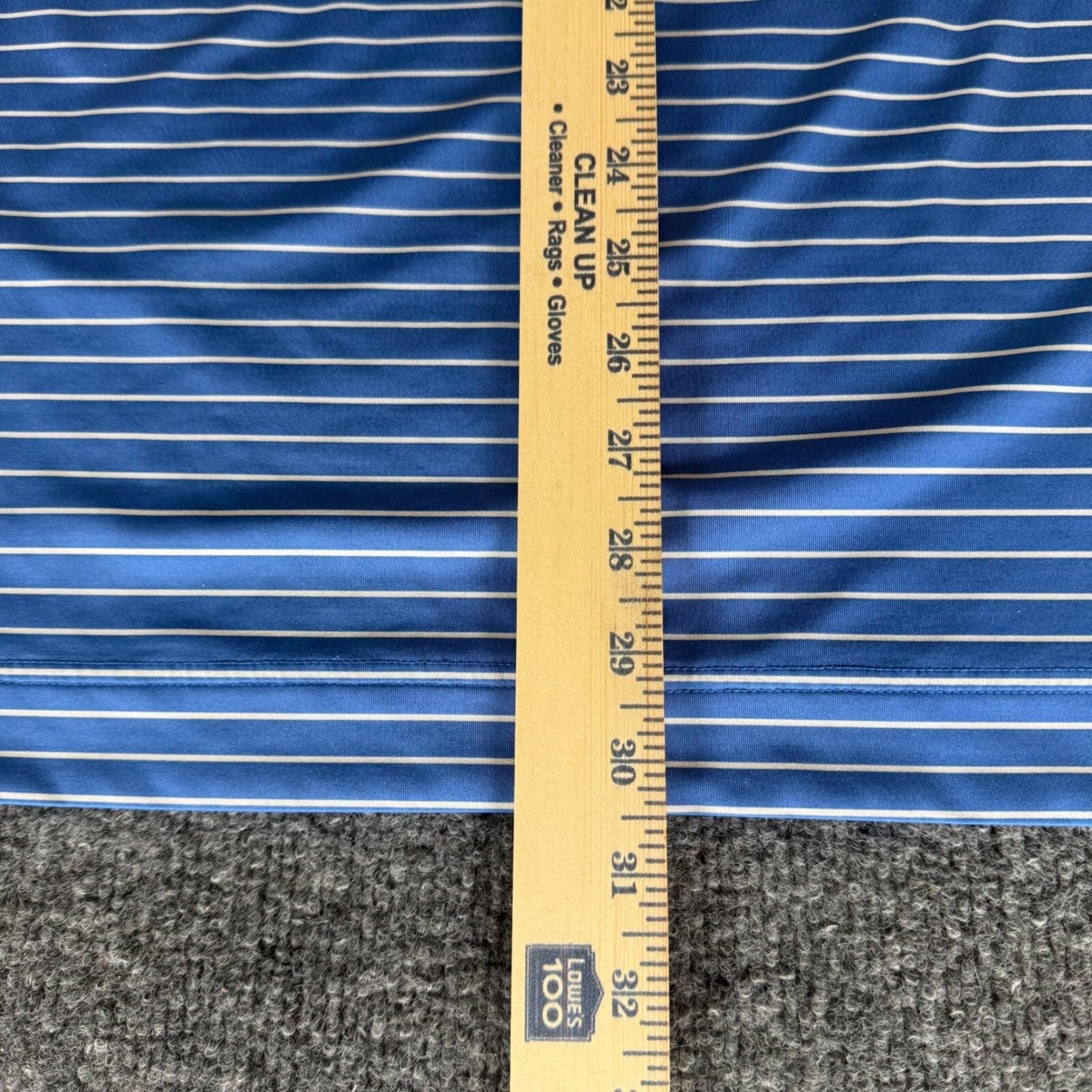 FootJoy Golf Polo Shirt Mens XL Blue Striped Athletic Fit Performance Stretch