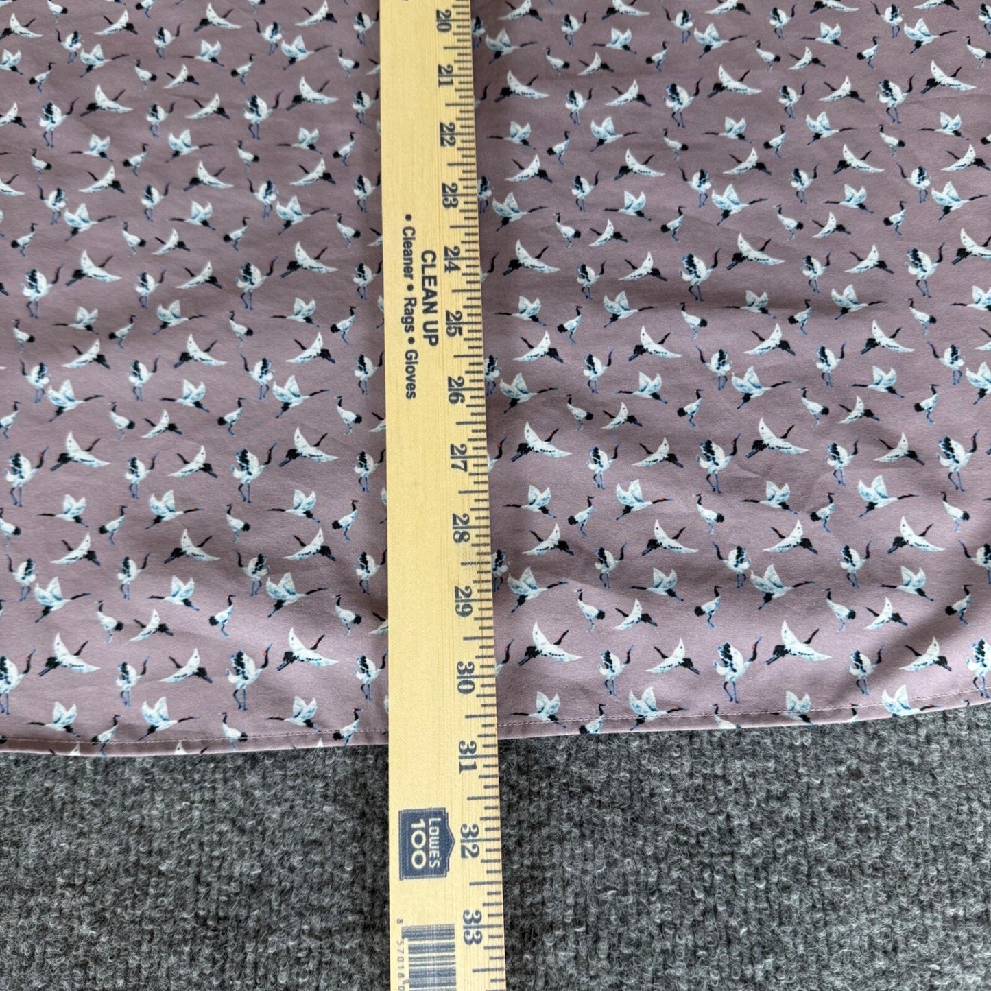 7 Diamonds 4 Way Stretch Button Up Shirt Crane Bird Print Stretch Purple Mens XL