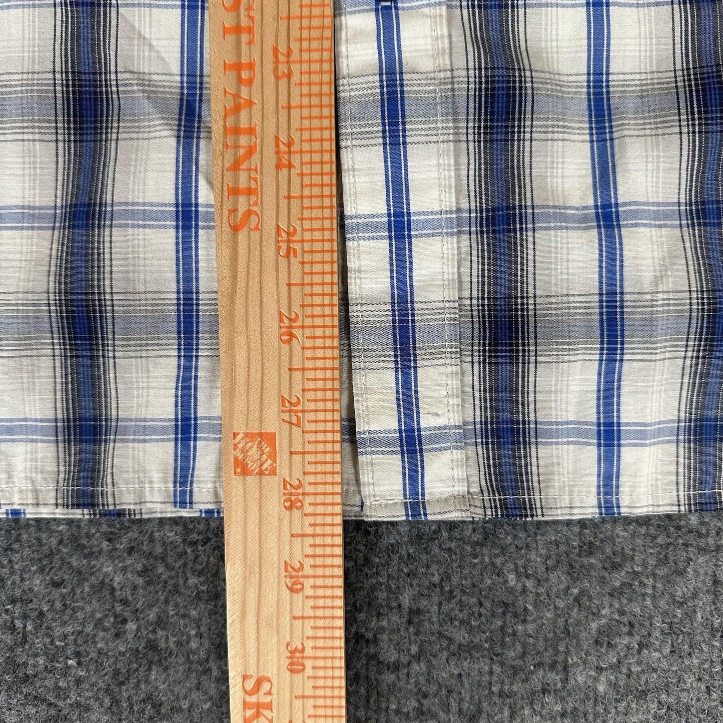 The North Face Shirt Mens Medium Blue Plaid Short Sleeve Button Up Pocket Adult