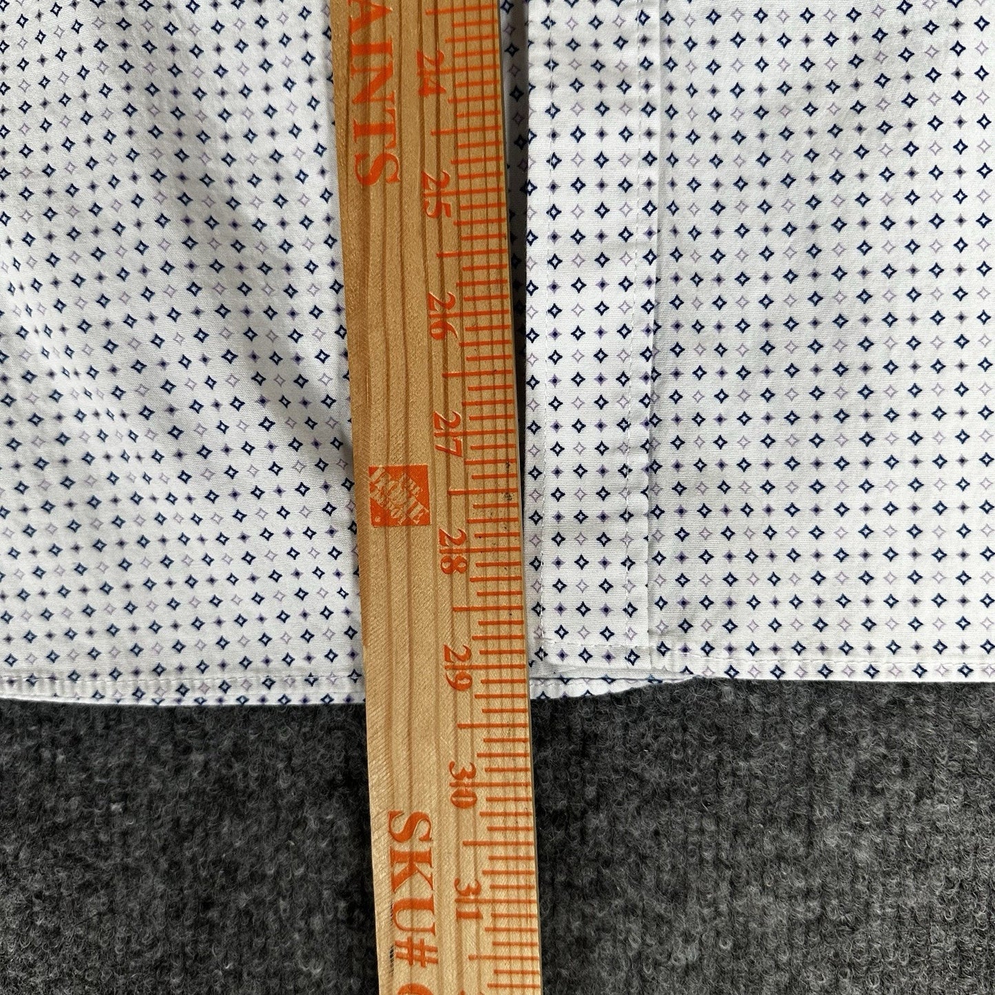 CON.STRUCT Shirt Mens XL Geometric Slim Fit Stretch Button Up Long Sleeve Casual