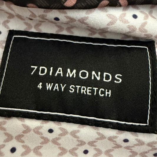7 Diamonds 4-Way Stretch Shirt Men XL Geometric Short Sleeve Casual Button Up