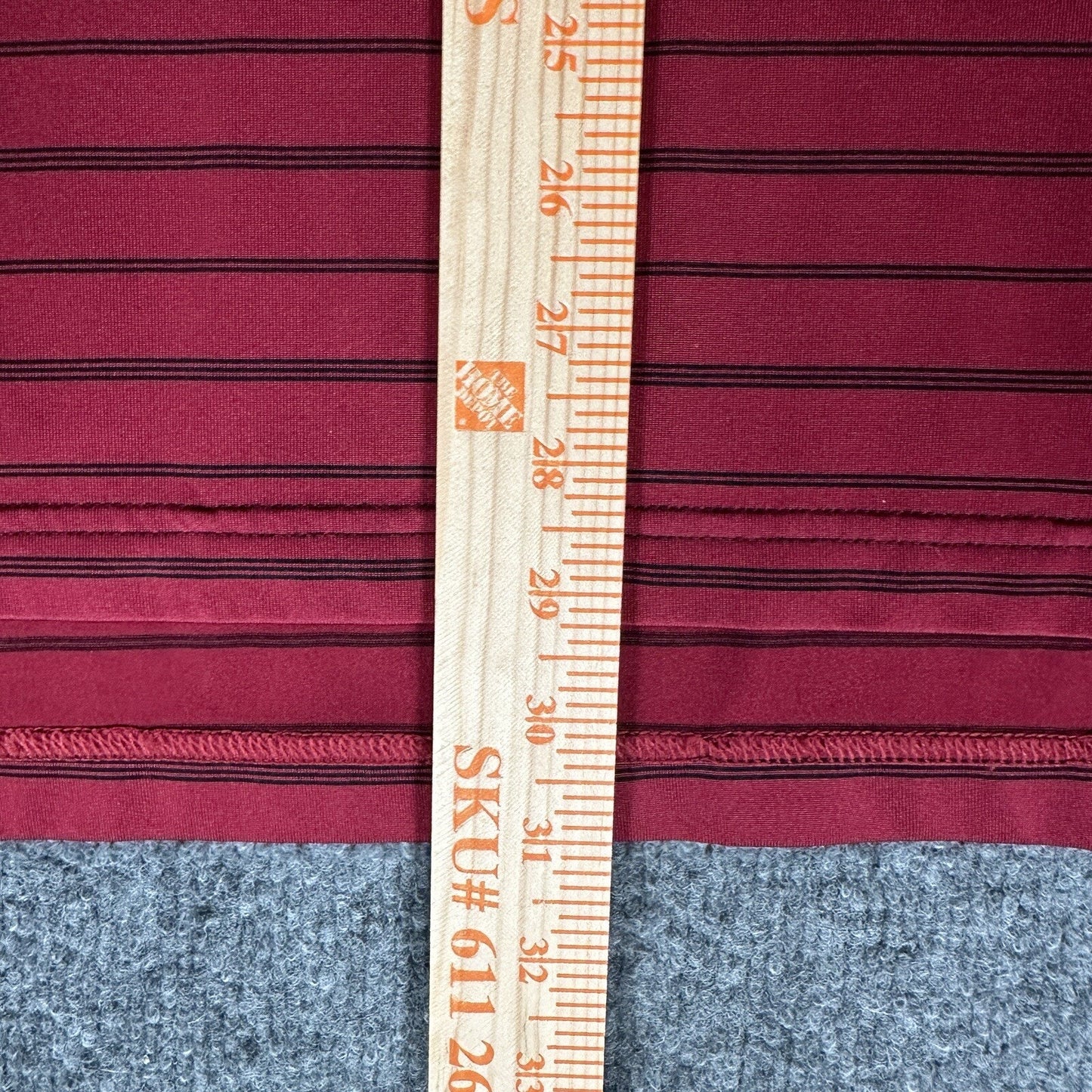 Adidas Shirt Mens XL Red Polo Striped Short Sleeve Climalite Polyester Adult