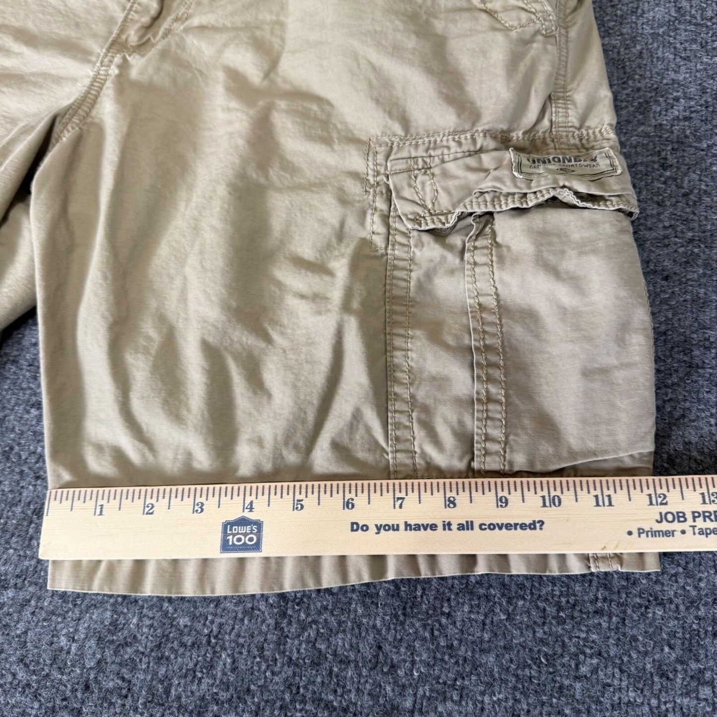 Unionbay Cargo Shorts Mens 38x10 Beige Casual High Rise Outdoor Hiking Utility