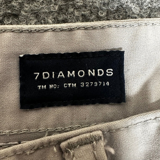 7 Diamonds Clifton Slim Straight Leg Pants Casual Chino Grey 38x30