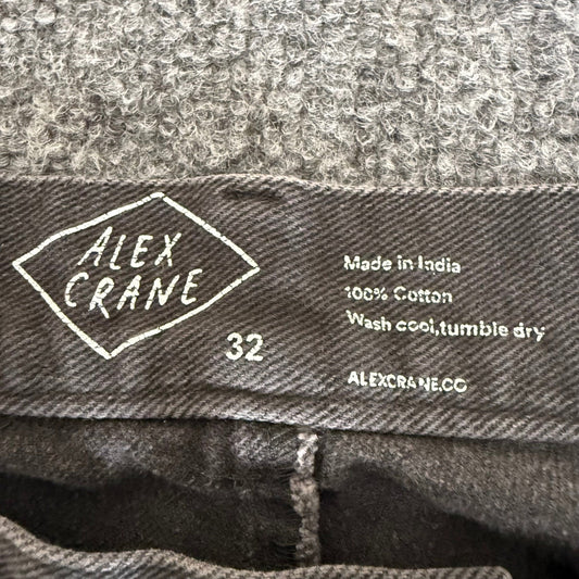 Alex Crane Jeans Mens 32x29 Gray Button Fly Sustainable Minimalist Casual Denim