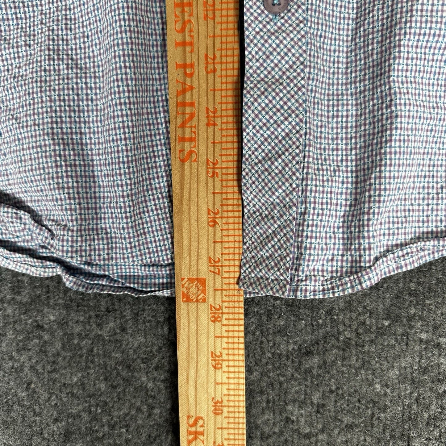 Jared Lang Shirt Men's Large Geometric Seersucker Short Sleeve Button Up Casual