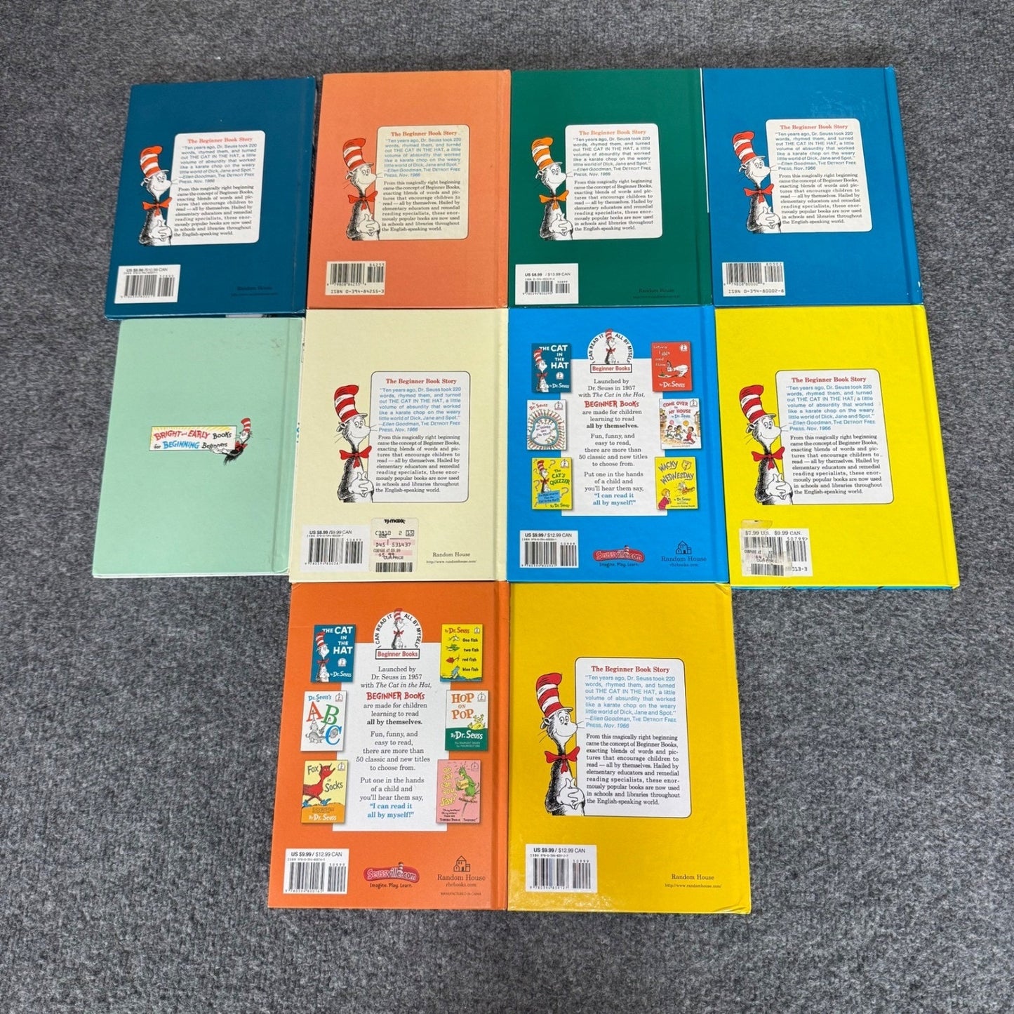 Dr Seuss Books Lot 10 Children Kids Beginner Reading Early Learning Collection