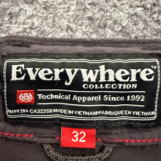 686 Everywhere Hybrid Shorts Mens 32 Stretch Travel Outdoor Casual Performance