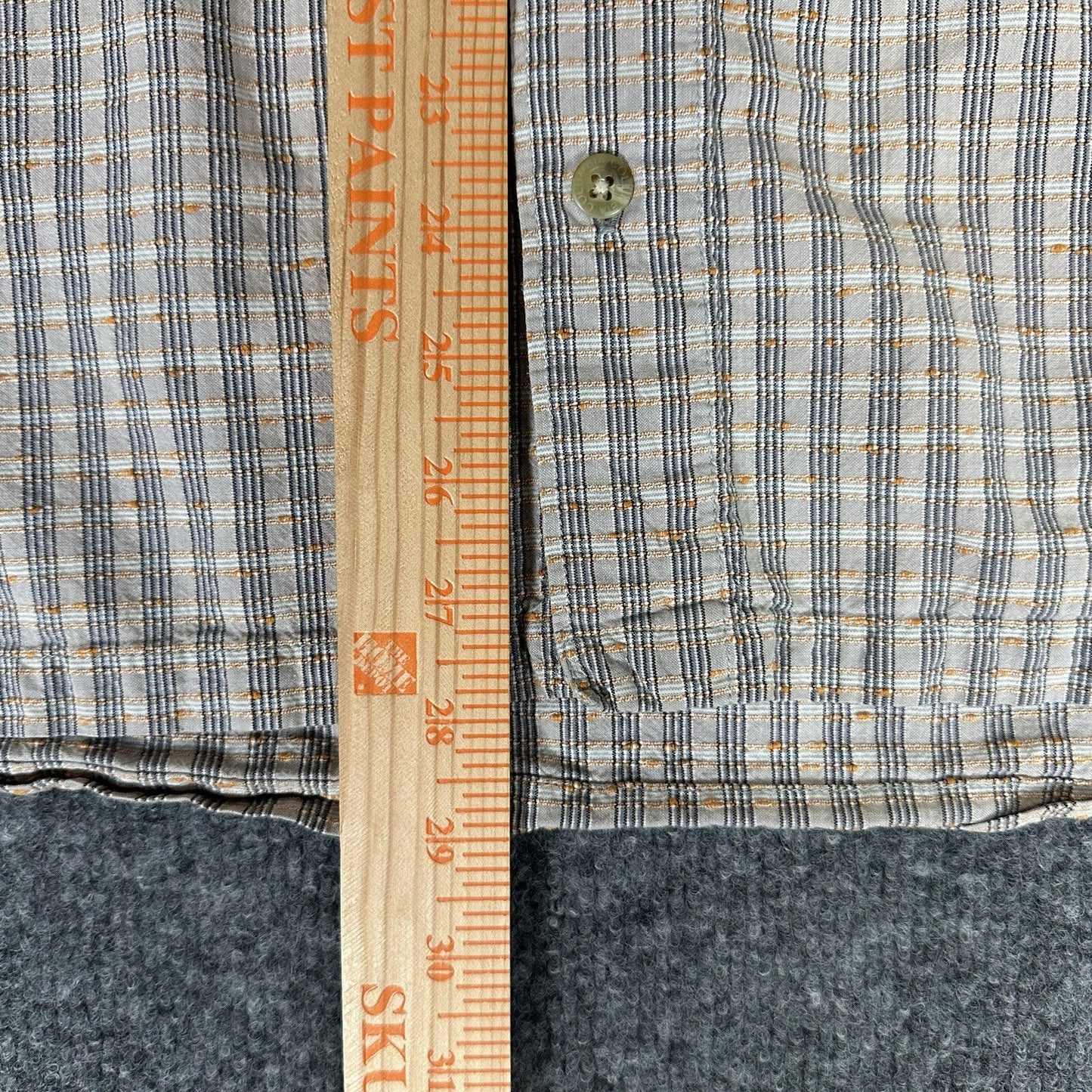 Columbia Shirt Mens Large Tan Plaid Short Sleeve Button Up Pocket Seersucker