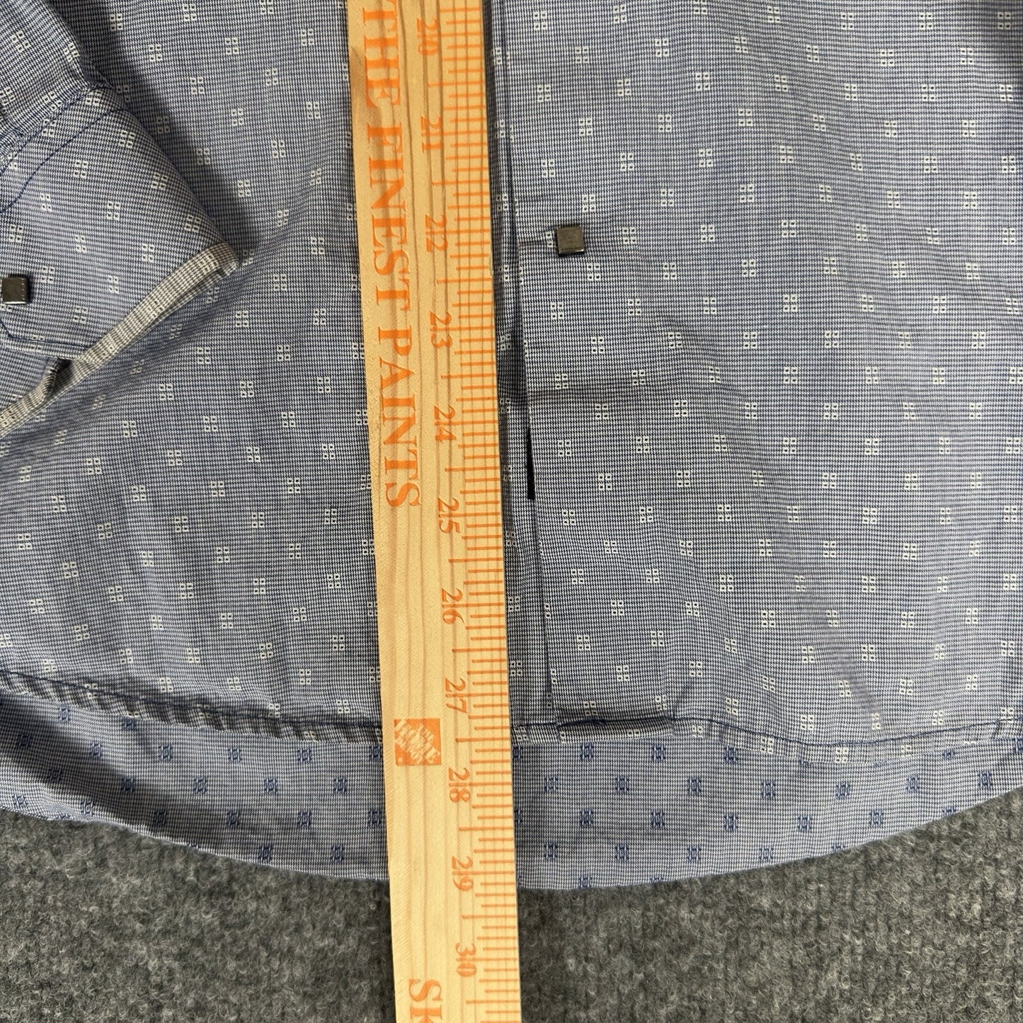 7 Diamonds Shirt Mens M Blue Flip Cuff Pearl Snap Long Sleeve Button Up Adult