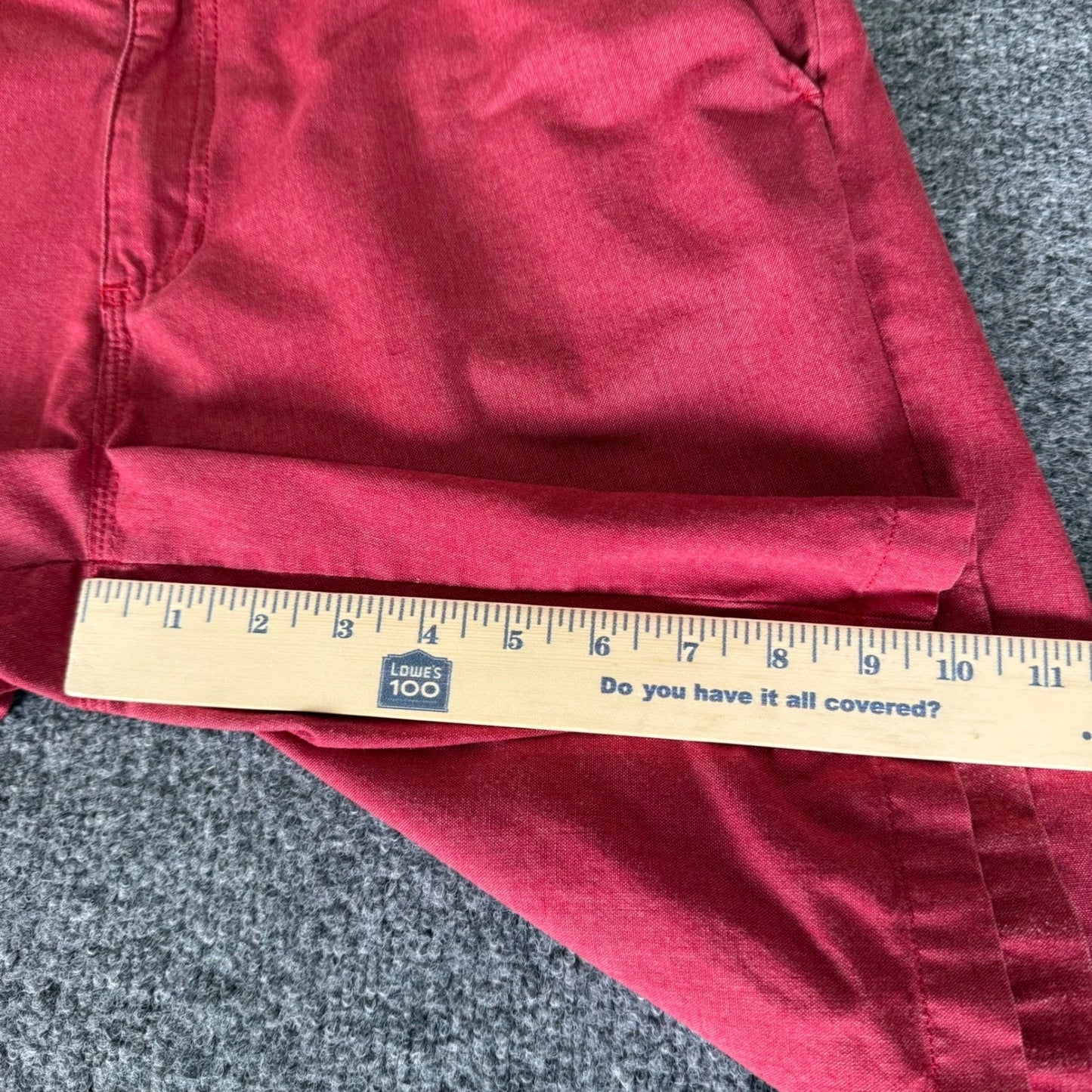 Vans Off The Wall Shorts Men 32 Red Chino Casual Skateboarding Streetwear Grunge