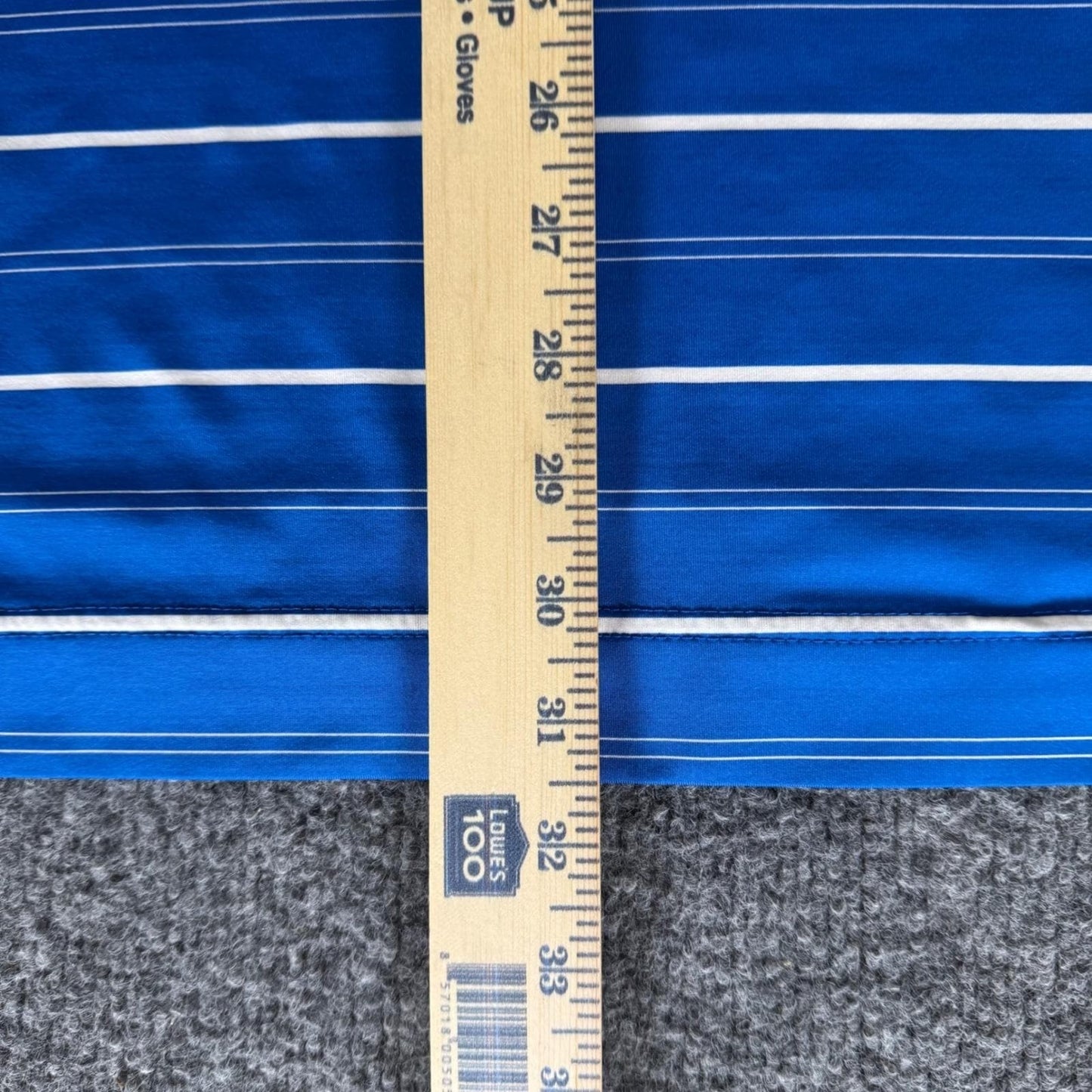 FootJoy Golf Polo Shirt Men Blue Striped Athletic Fit Performance Stretch Casual