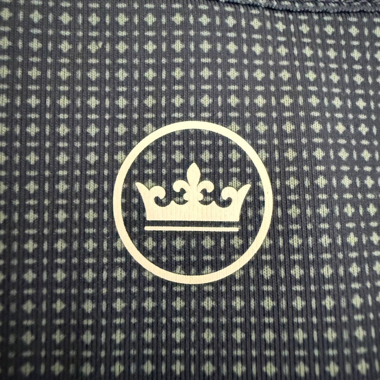 Peter Millar Crown Crafted Polo Shirt Mens XXL Green Geometric Short Sleeve Golf