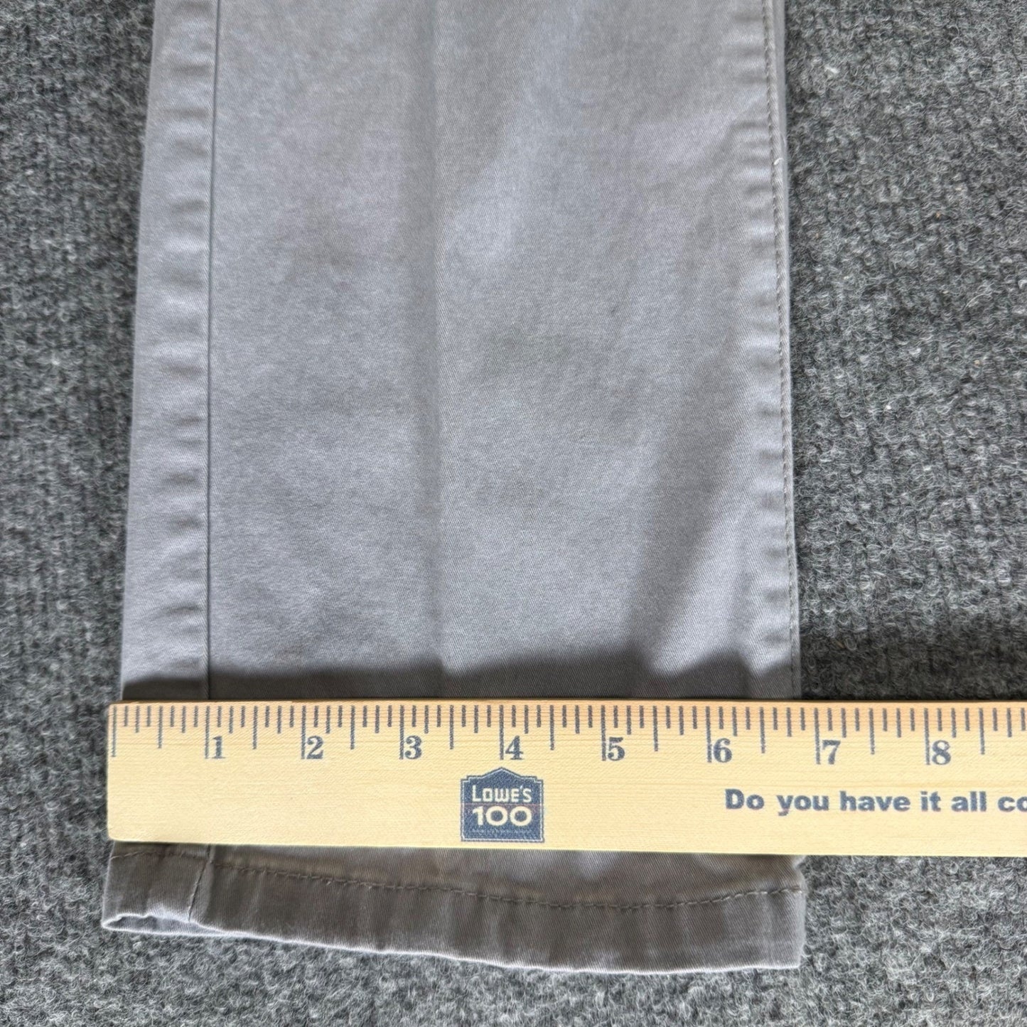 American Tall Pant Mens 34x36 Gray Casual Office Chino Workwear Everyday Comfort