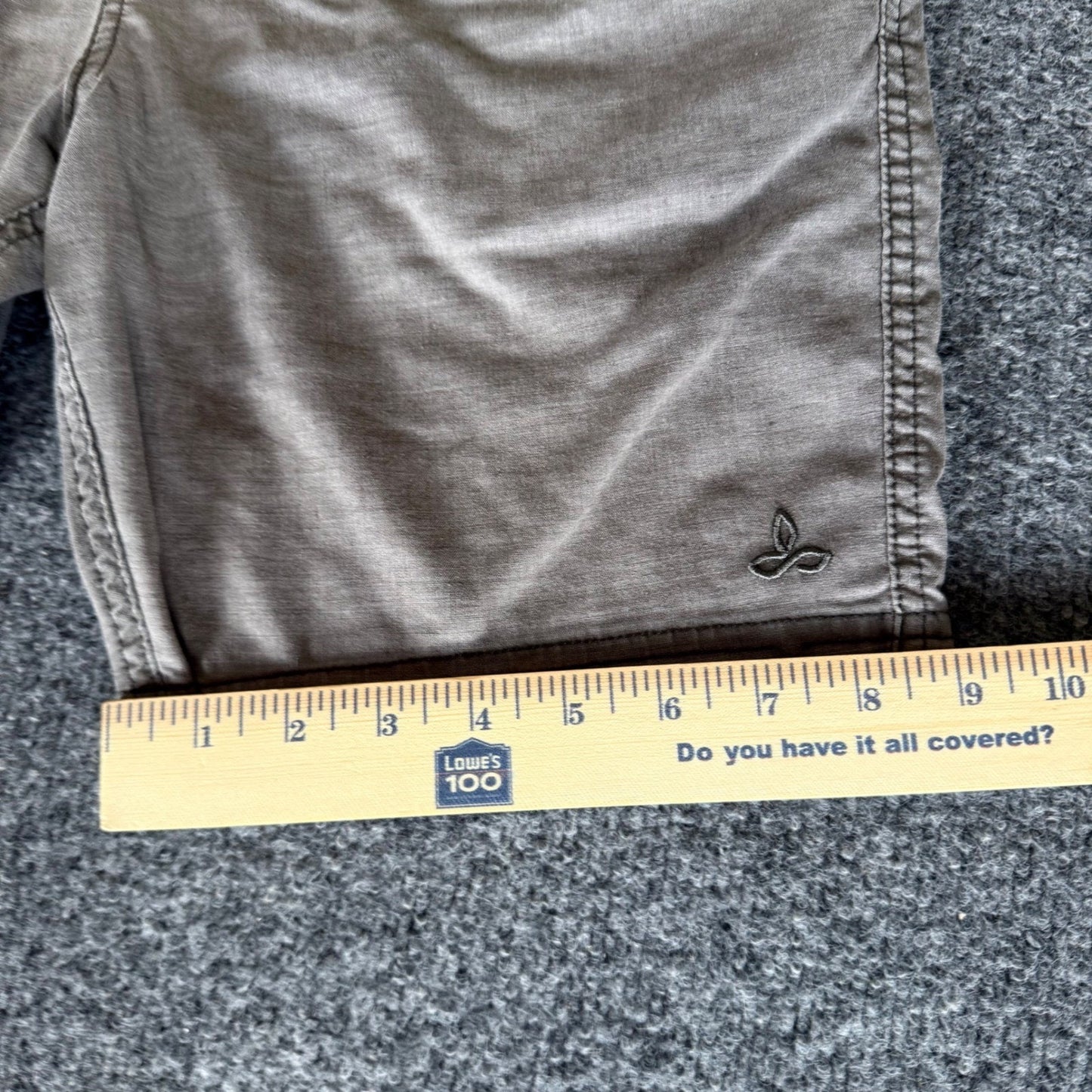Prana Furrow Shorts Mens 30 (Fits 32) Gray Casual Walking Hiking Cargo Outdoor