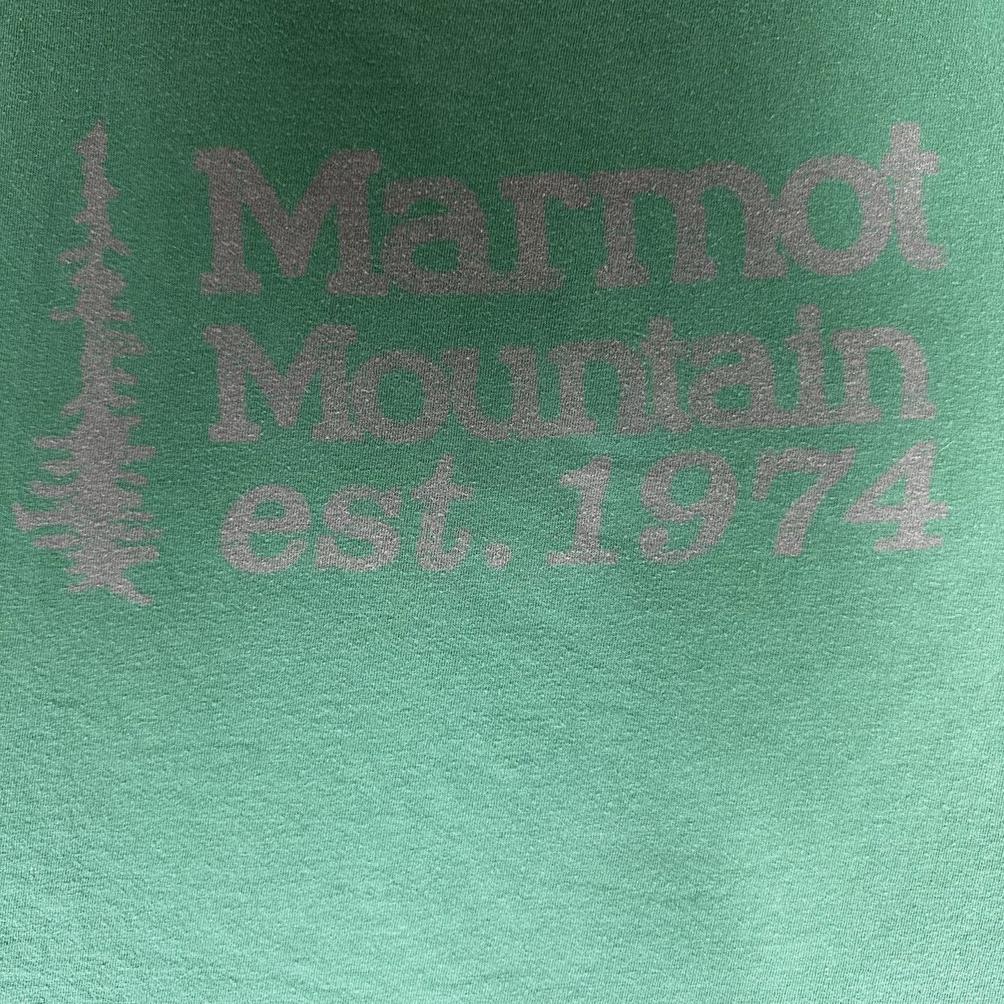 Marmot T-Shirt Mens XL Green Short Sleeve Outdoors Gorpcore Casual Adult