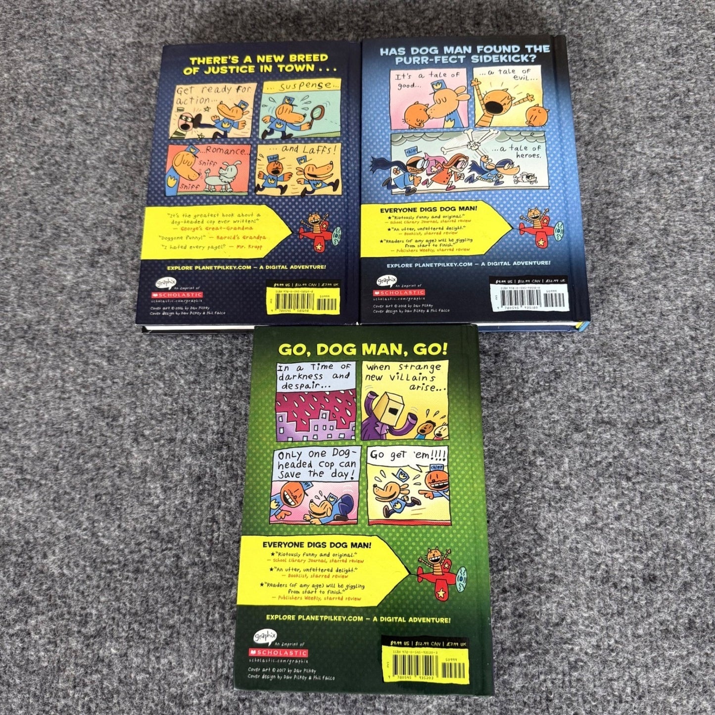 Dog Man Book Set Dav Pilkey Unleashed Cat Kid Childrens Graphic Novels Hardcover