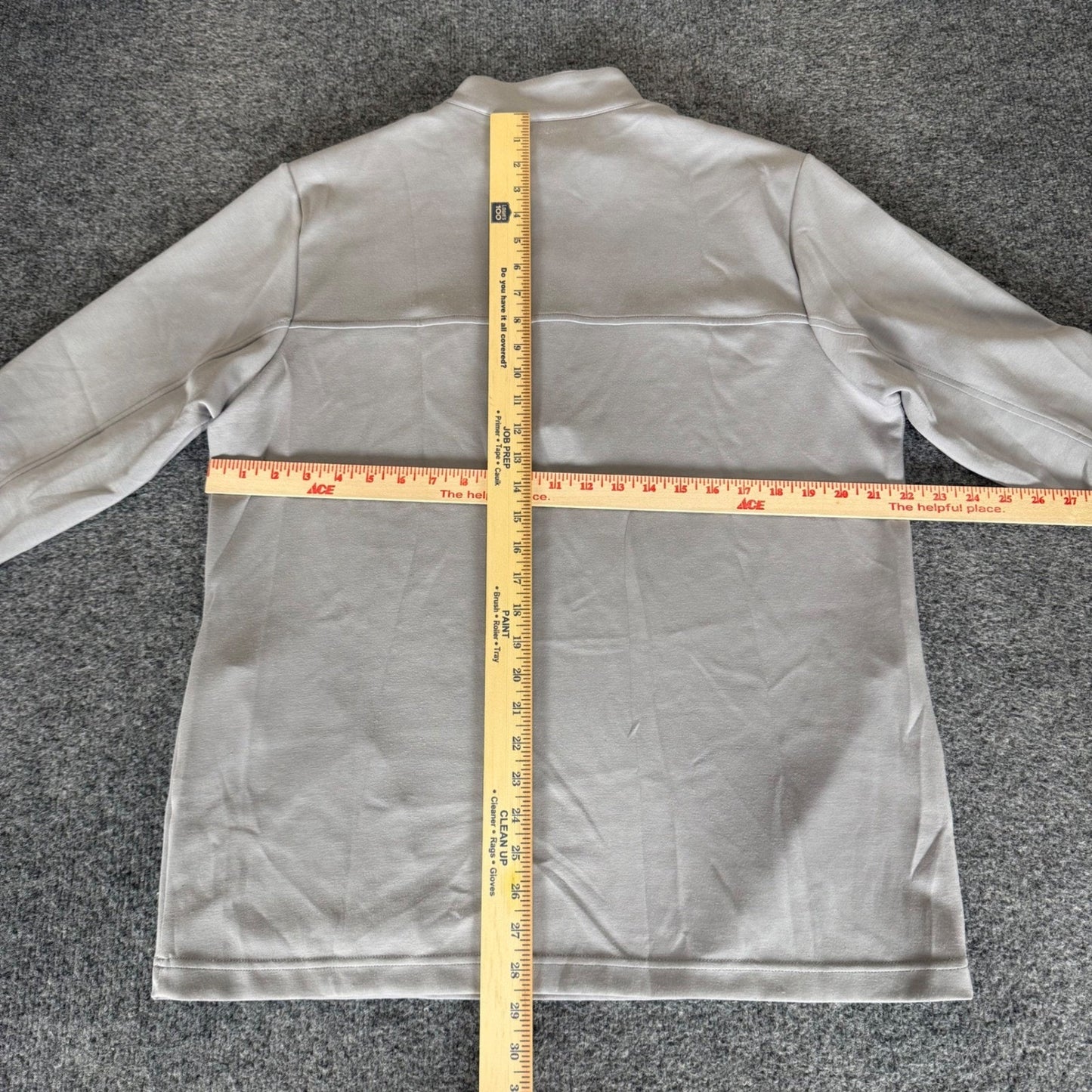 TravisMathew Wanderlust Mens Gray 1/4 Zip Pullover Performance Sweatshirt Large