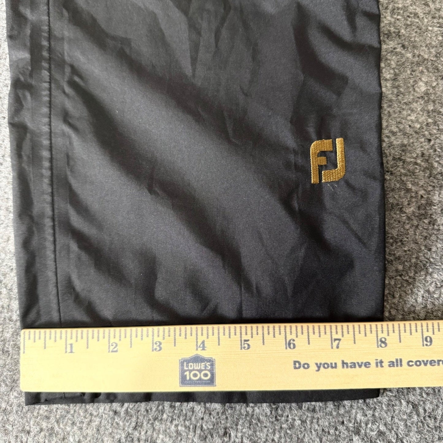 DryJoys FootJoy Pants Mens Black Large 31x31 Waterproof Golf Rain Windbreaker