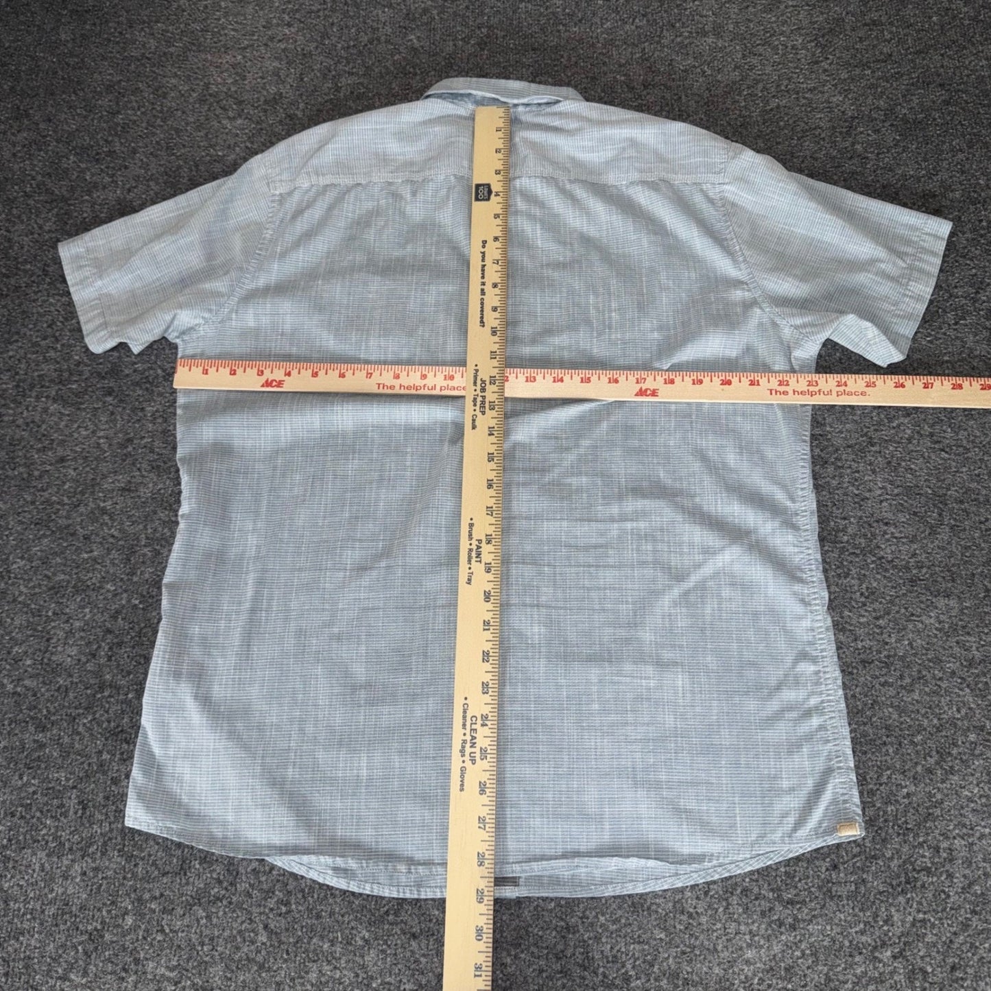 Kuhl Karib Shirt Mens Large Blue Short Sleeve Button Up Outdoor Gorpcore Hiking