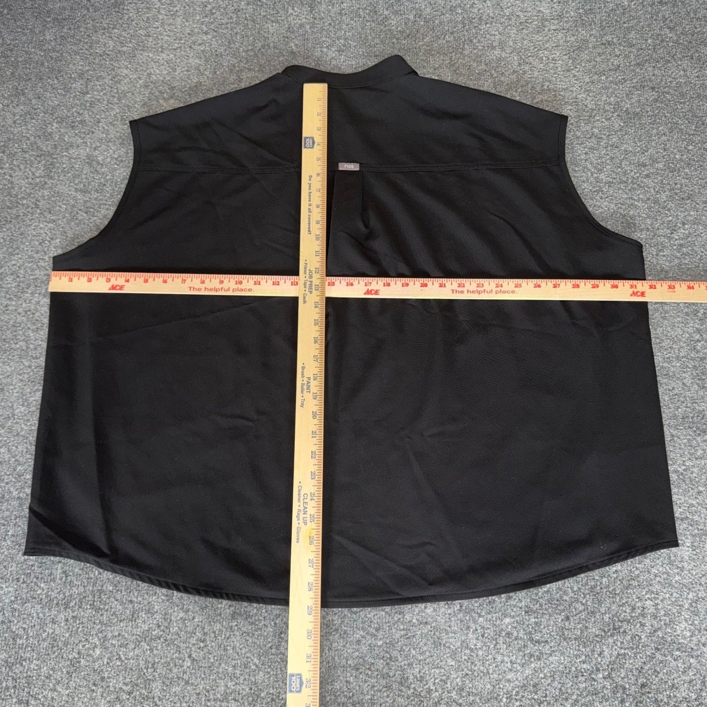 FIGS Rafaela Sleeveless Scrub Top Womens 4XL Black Nursing Medical Uniform Work