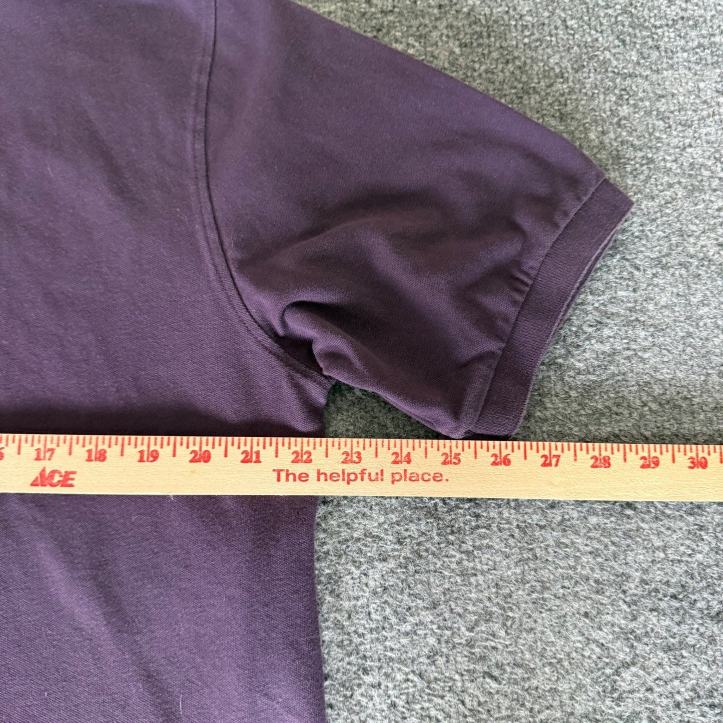 American Tall Mens Large LT Purple Polo Shirt Short Sleeve Casual Classic Cotton