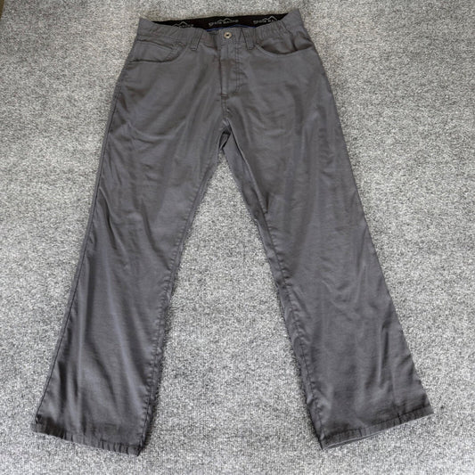 Eddie Bauer Adventure Trek Pants Mens 32x27 Gray Nylon Casual Outdoor Hiking