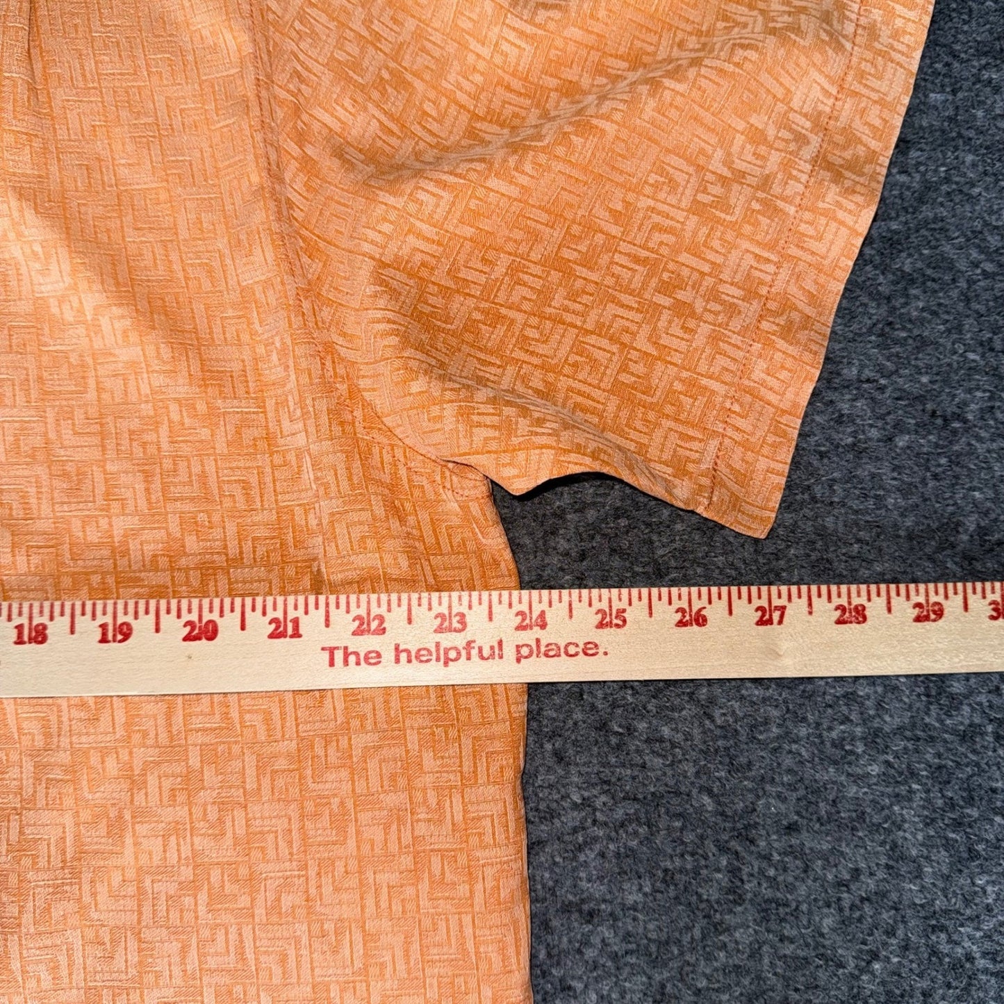 Tommy Bahama Mens Large Orange 100% Silk Short Sleeve Button Up Shirt Resort