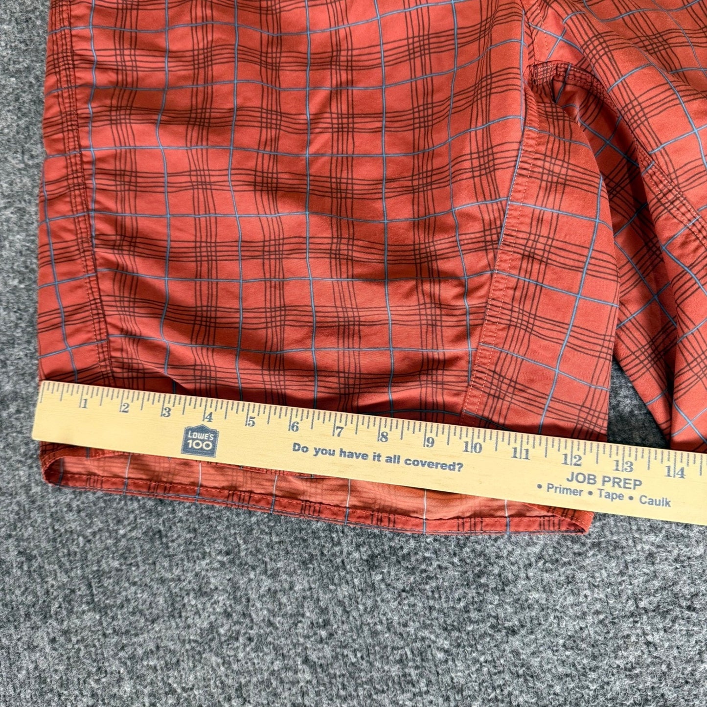 Patagonia Board Shorts Mens 34 Red Plaid Swim Surf Beachwear Casual Lightweight