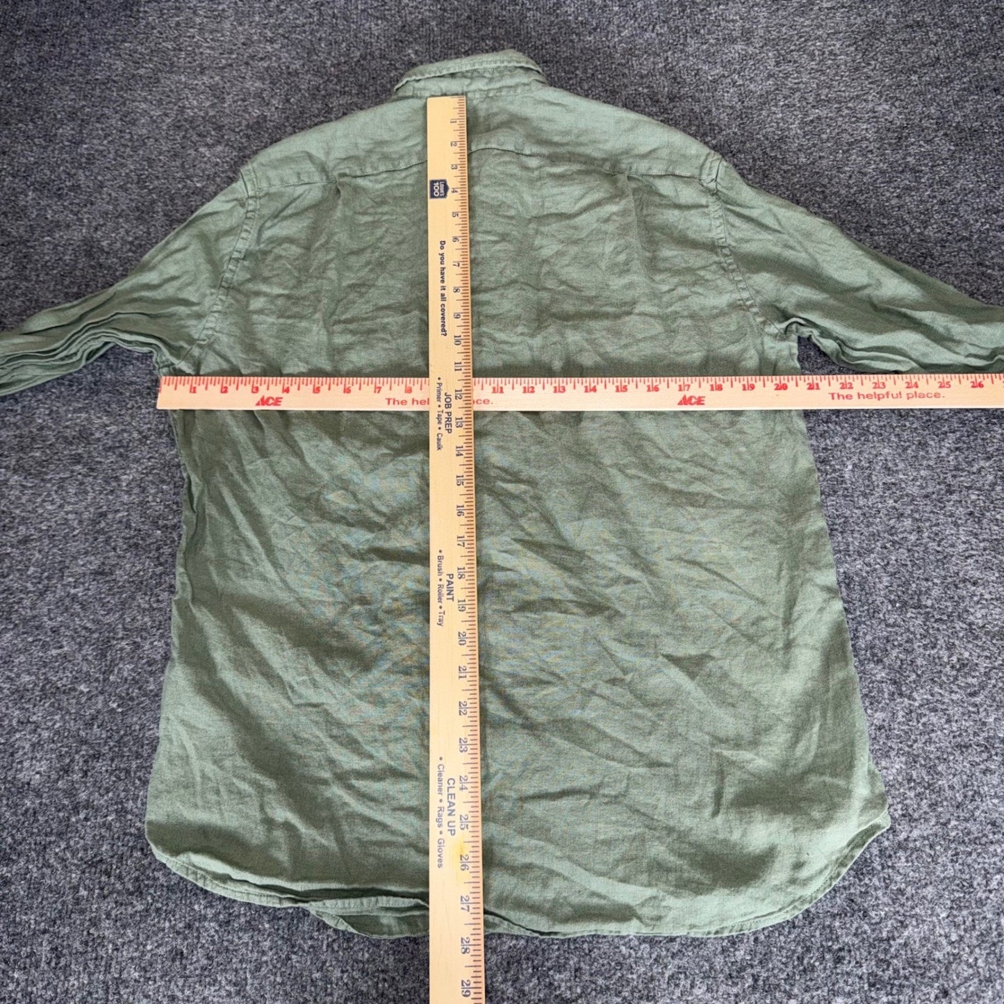 J Crew Linen Blend Shirt Mens Medium Green Button Down Casual Summer Lightweight