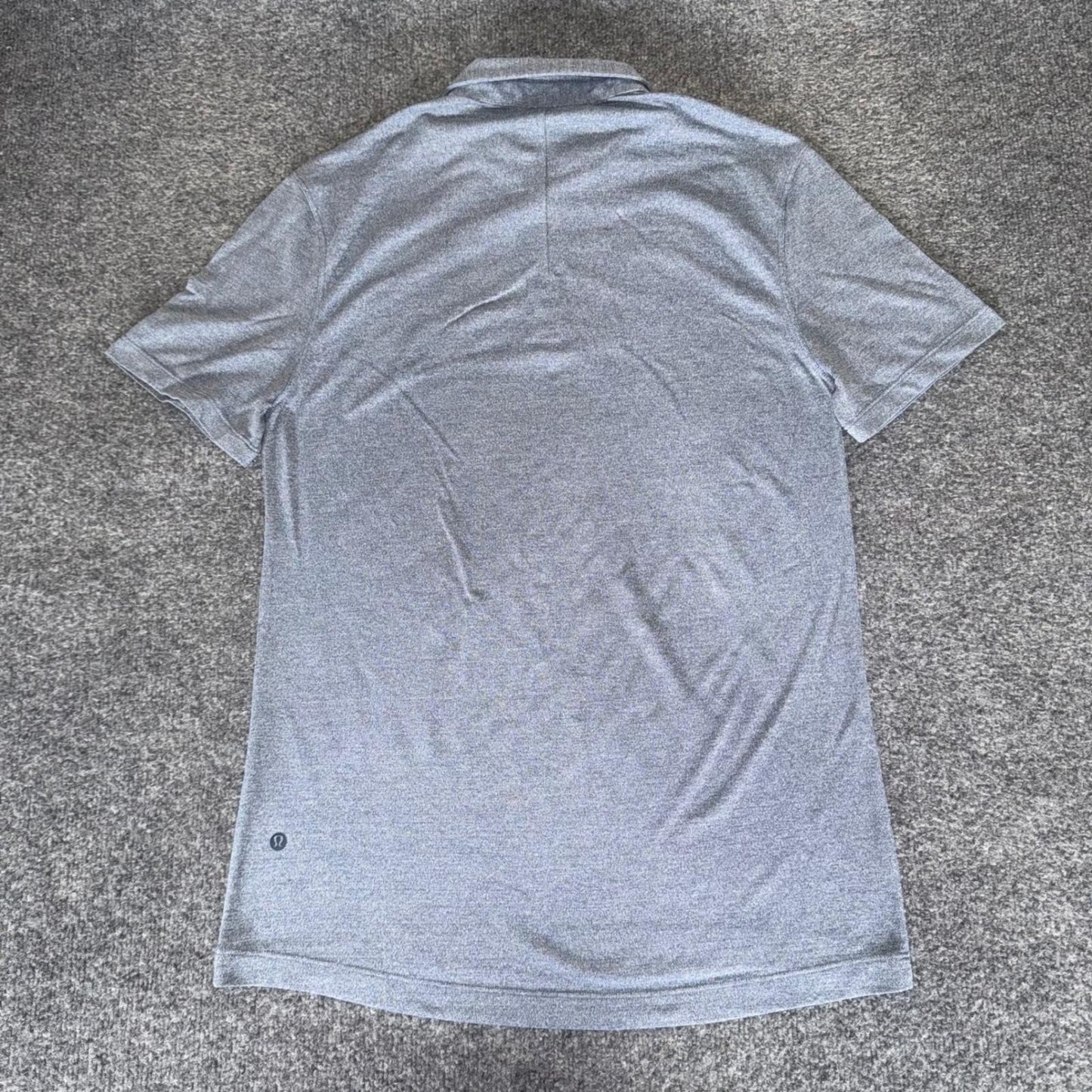 Lululemon Polo Shirt Mens Medium Blue Golf Activewear Stretch Short Sleeve Top