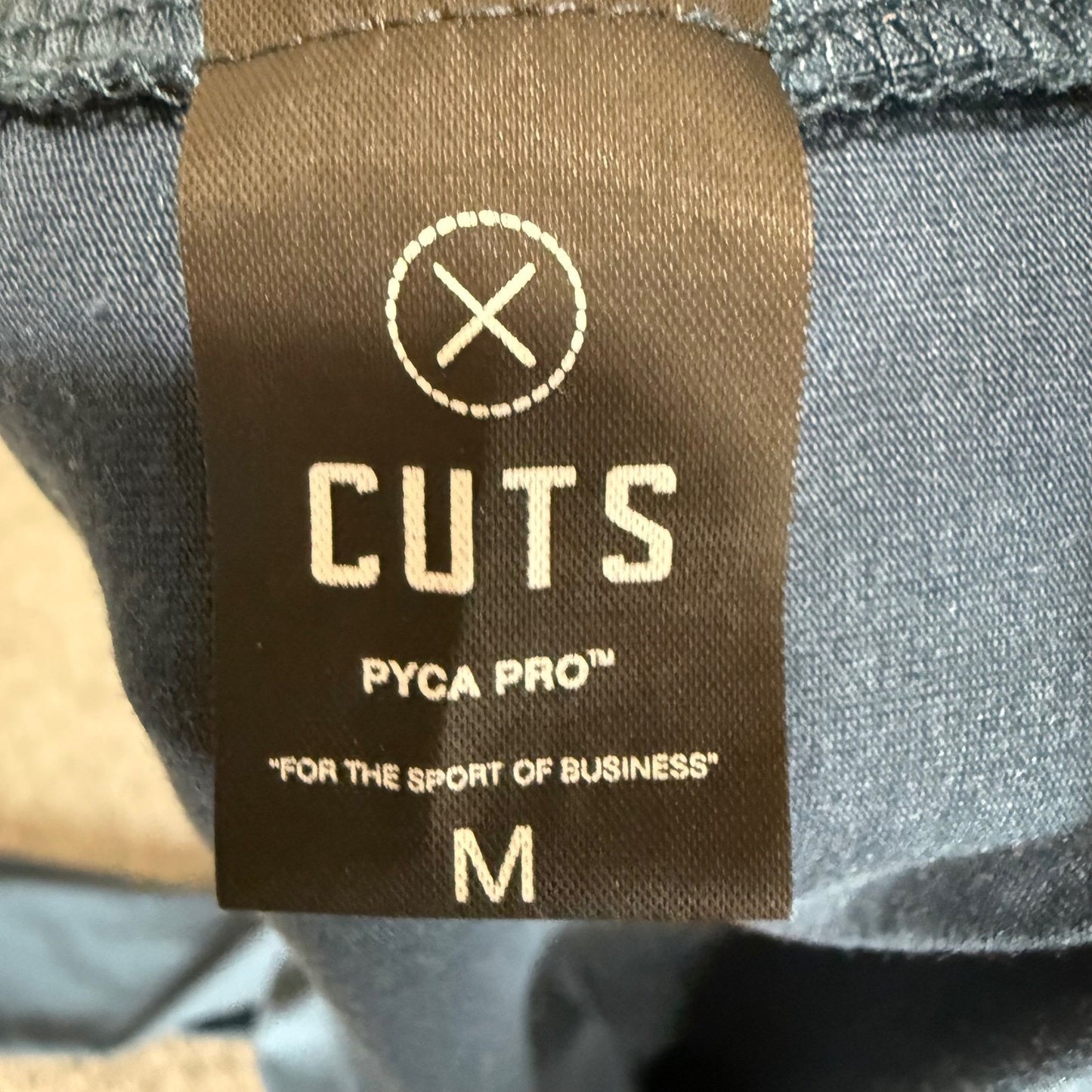 Cuts Clothing Pyca Pro Henley Shirt Mens Medium Blue Long Sleeve Casual Stretch