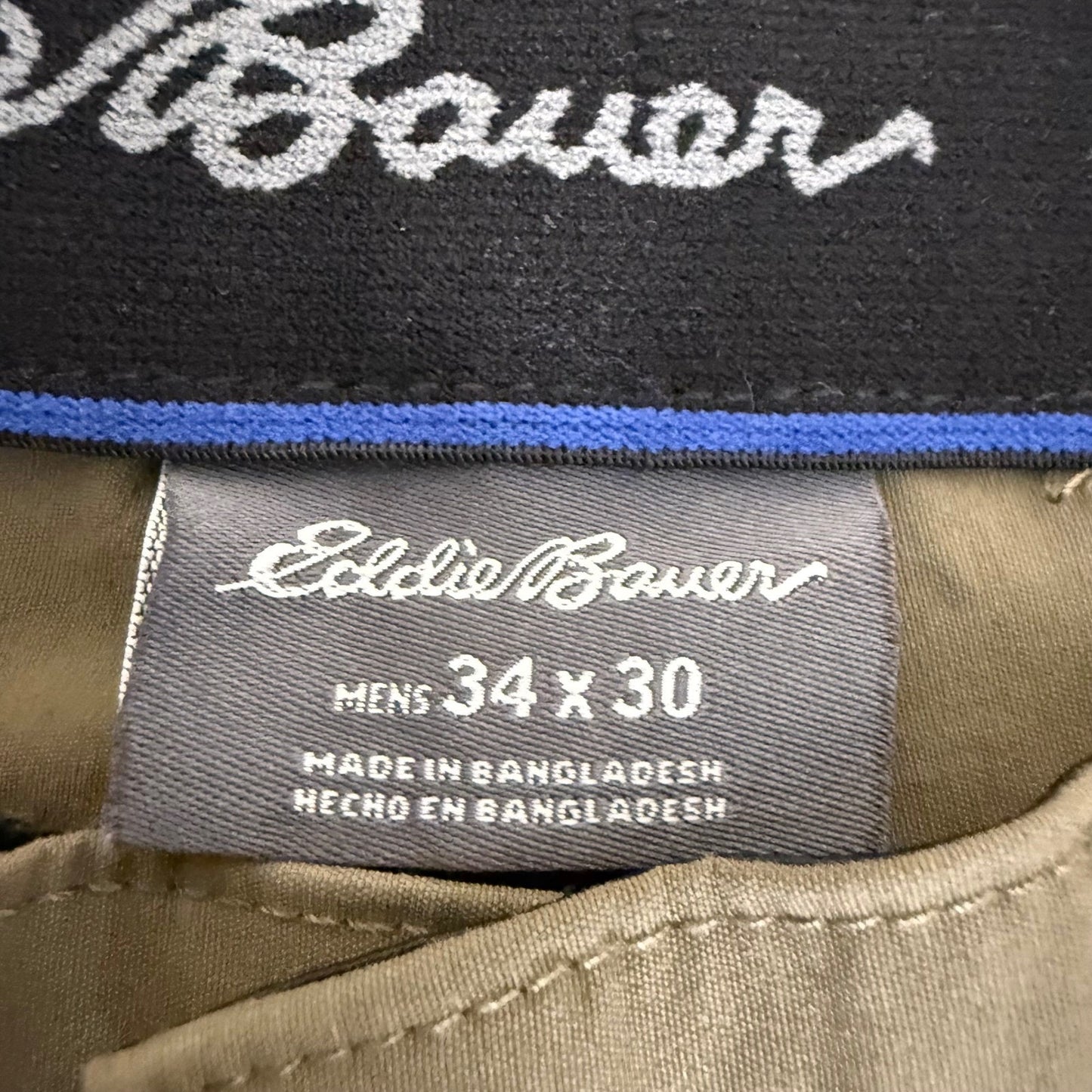 Eddie Bauer Guide Pro Pants Mens 34x30 (33x29) Olive Green Outdoor Hiking Trail