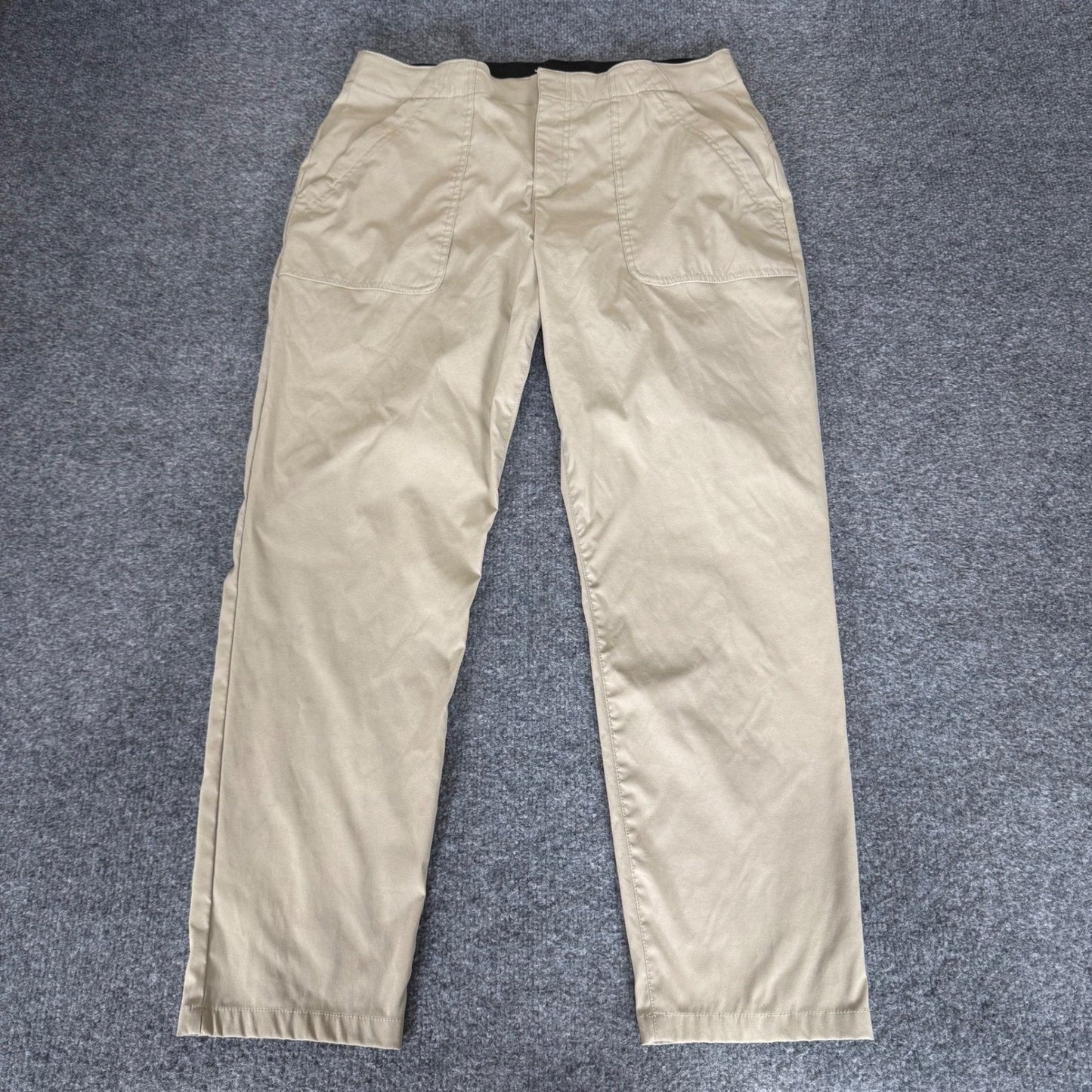 Eddie Bauer Horizon Straight Ankle Pant Womens Size 12 Beige Stretch Outdoor