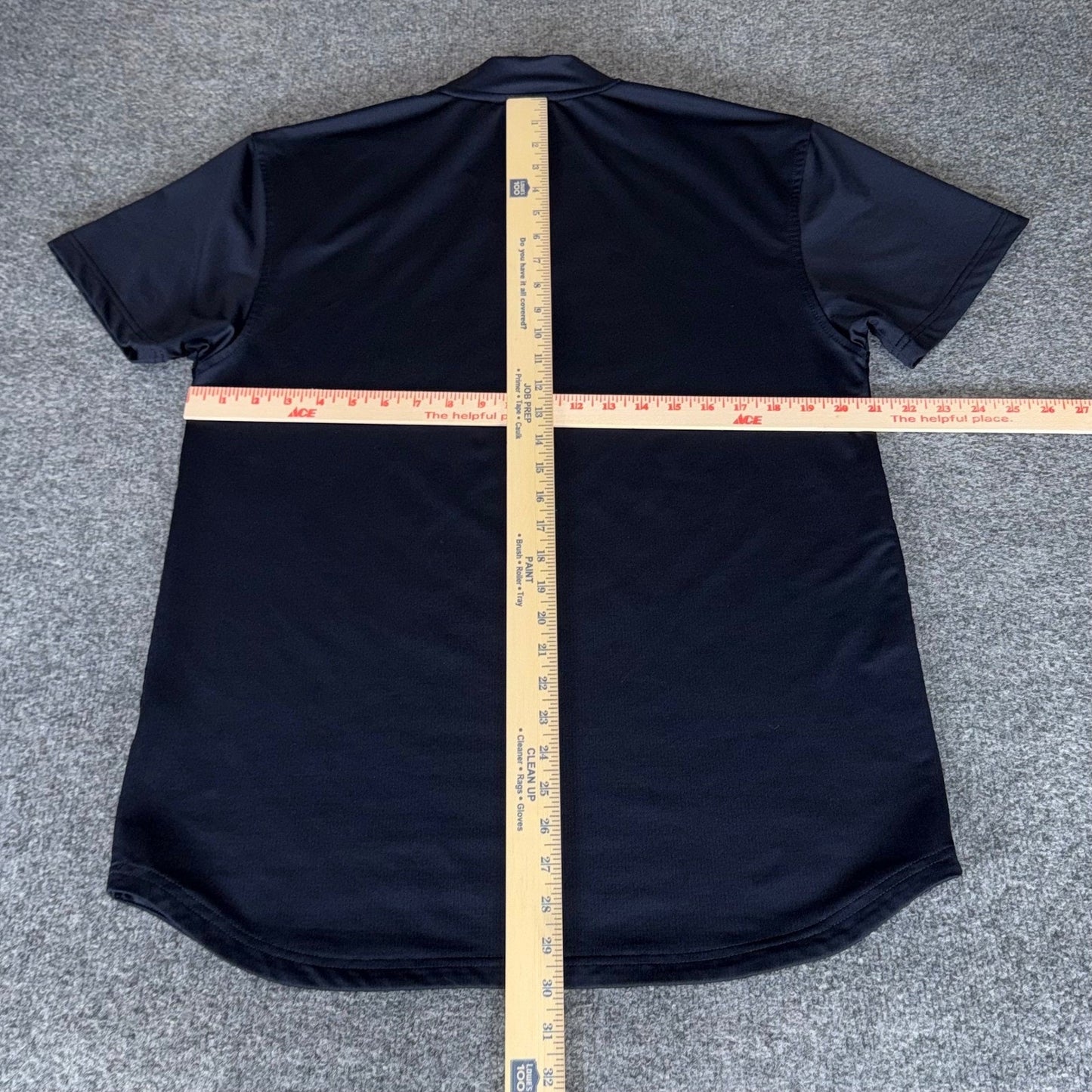 BYLT Stealth Polo Shirt Mens Large Black Band Collar Drop Cut Short Sleeve Golf