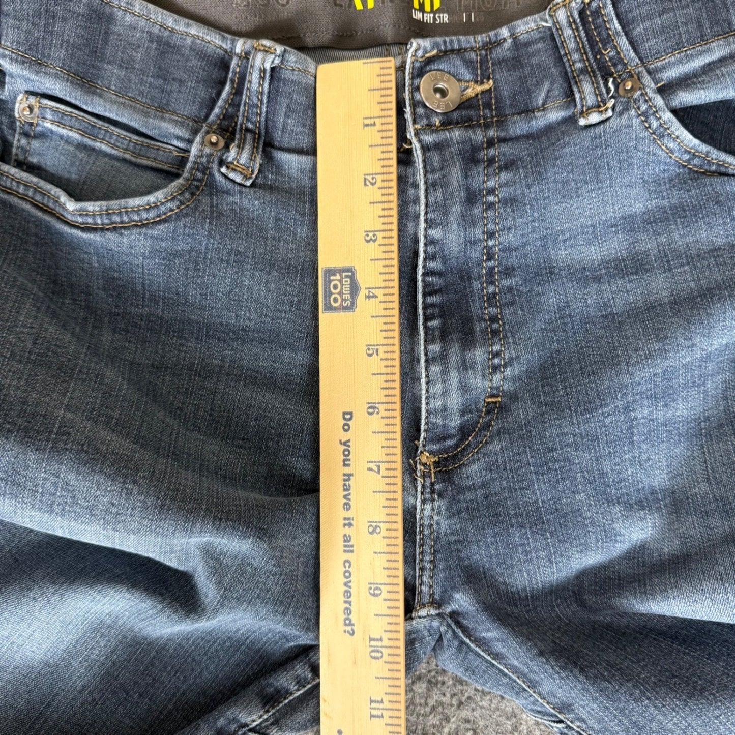 Lee Extreme Motion Slim Fit Straight Leg Mens Jeans Blue Stretch Denim 32x30