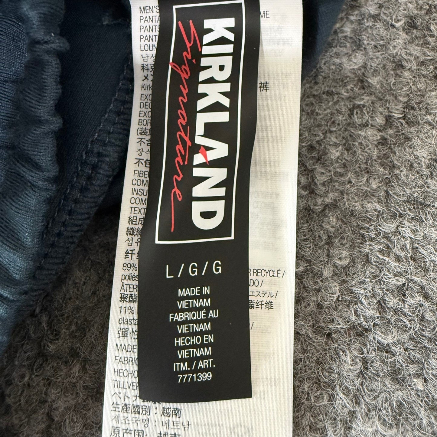 Kirkland Signature Mens Large Blue Lounge Pants NWT Soft Pajama Casual Comfort