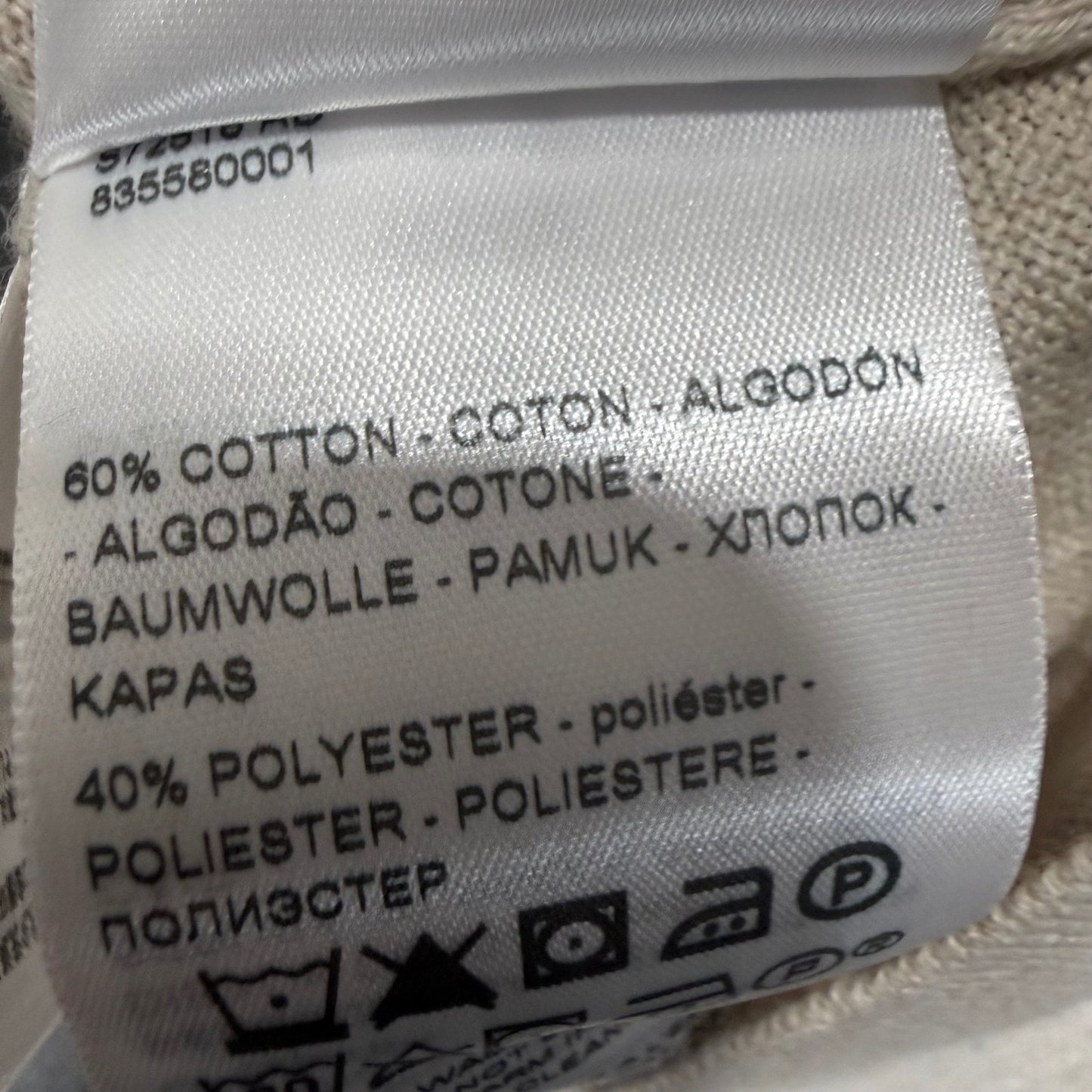 Dockers Mens Quarter Zip Sweater Small Beige Heather Mock Neck Cotton Blend NWT