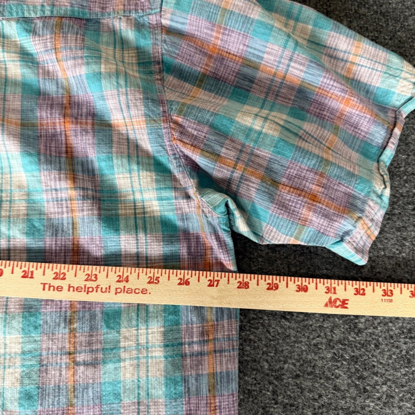 Roper Mens Plaid Pearl Snap Shirt 2XL Short Sleeve Cotton Western Cowboy Ranch