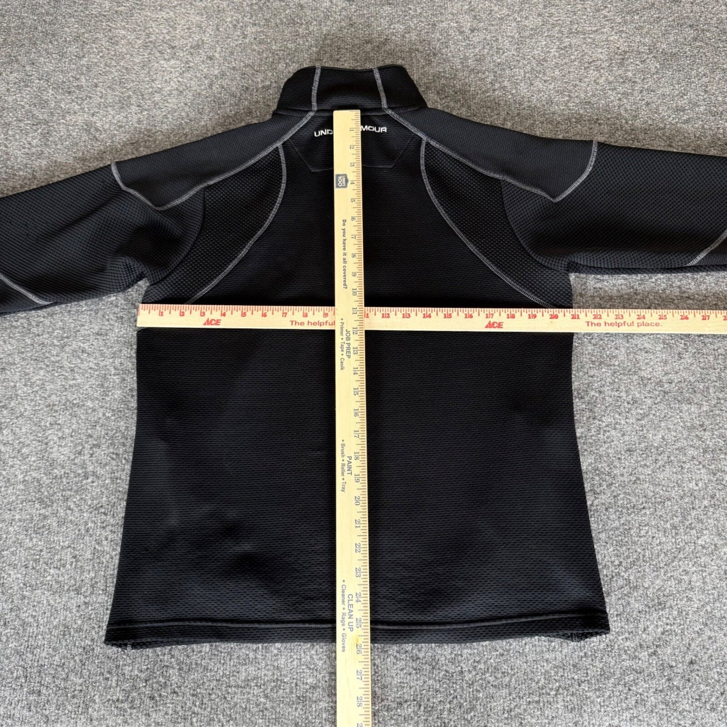 Under Armour 1/4 Zip Pullover Mens Small Black Athletic Long Sleeve Sweatshirt