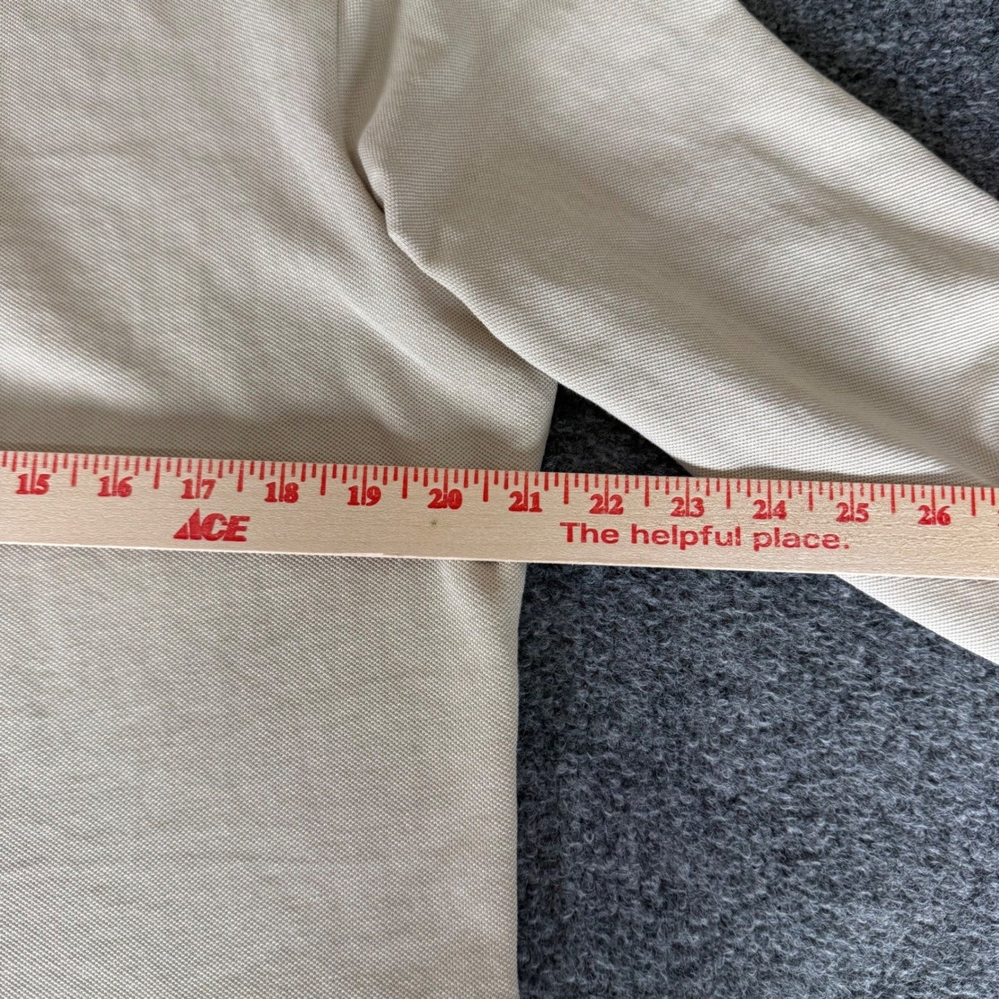 Collars & Co Shirt Mens M Beige Luxury Pique Cotton Long Sleeve Button Up Casual