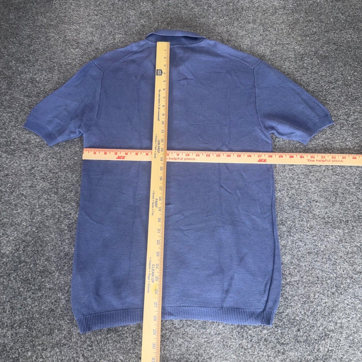 Orlebar Brown Men Large Blue Textured Knit Cotton Polo Shirt Short Sleeve Casual