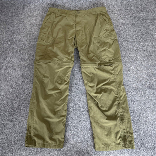 REI Co-Op Sahara Convertible Hiking Pants Mens 36x30 (34x29) Green Outdoor Trek