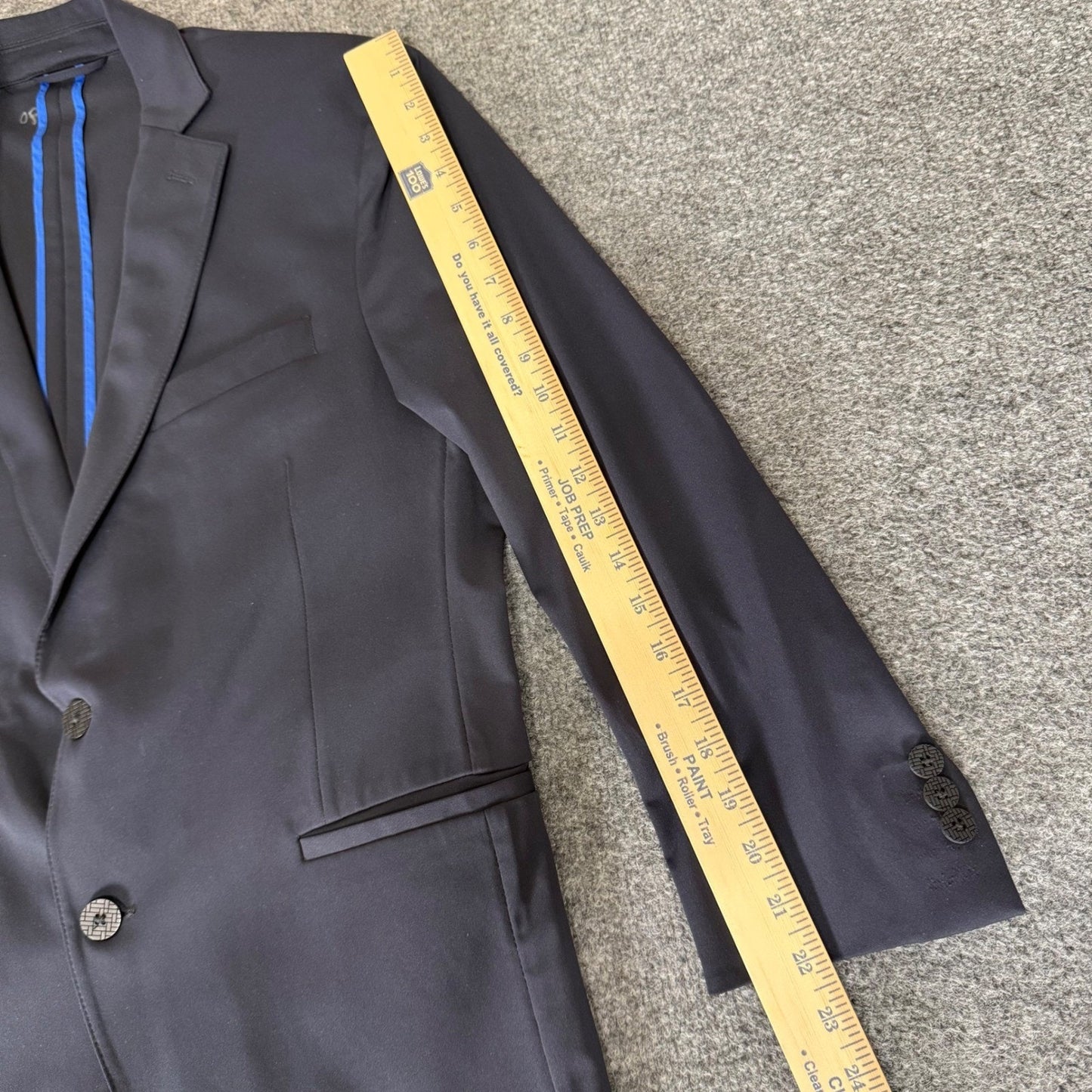 Twillory Blazer Suit Jacket Mens 40S Navy Blue Tailored Business Casual Travel