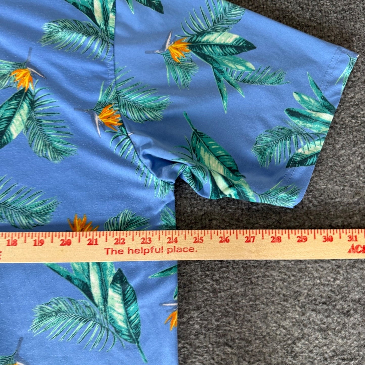 Southern Marsh Mens XL Tropical Bird of Paradise Performance Polo Shirt Blue