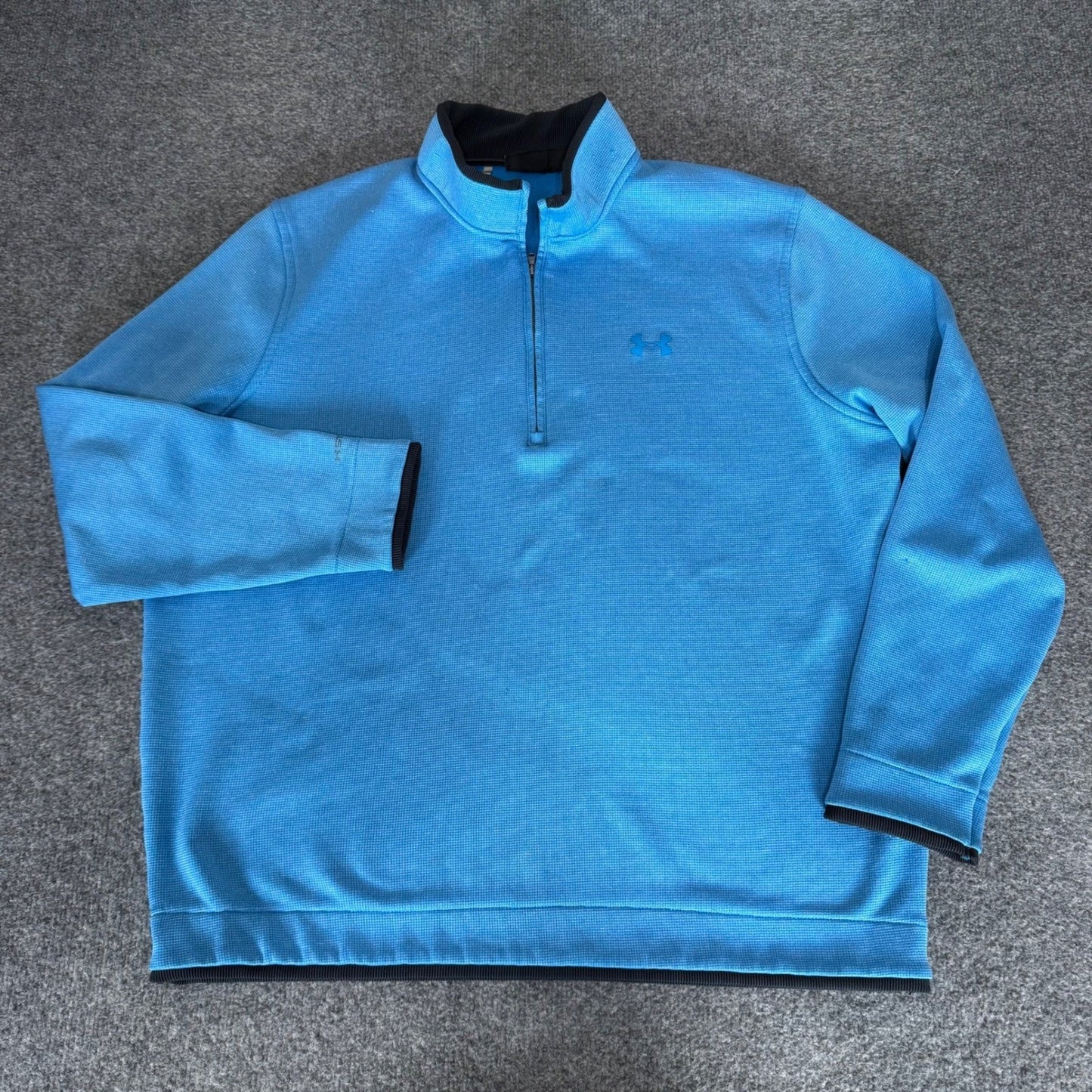Under Armour Golf Storm ColdGear 1/4 Zip Pullover Blue Mens XXL Loose Athletic