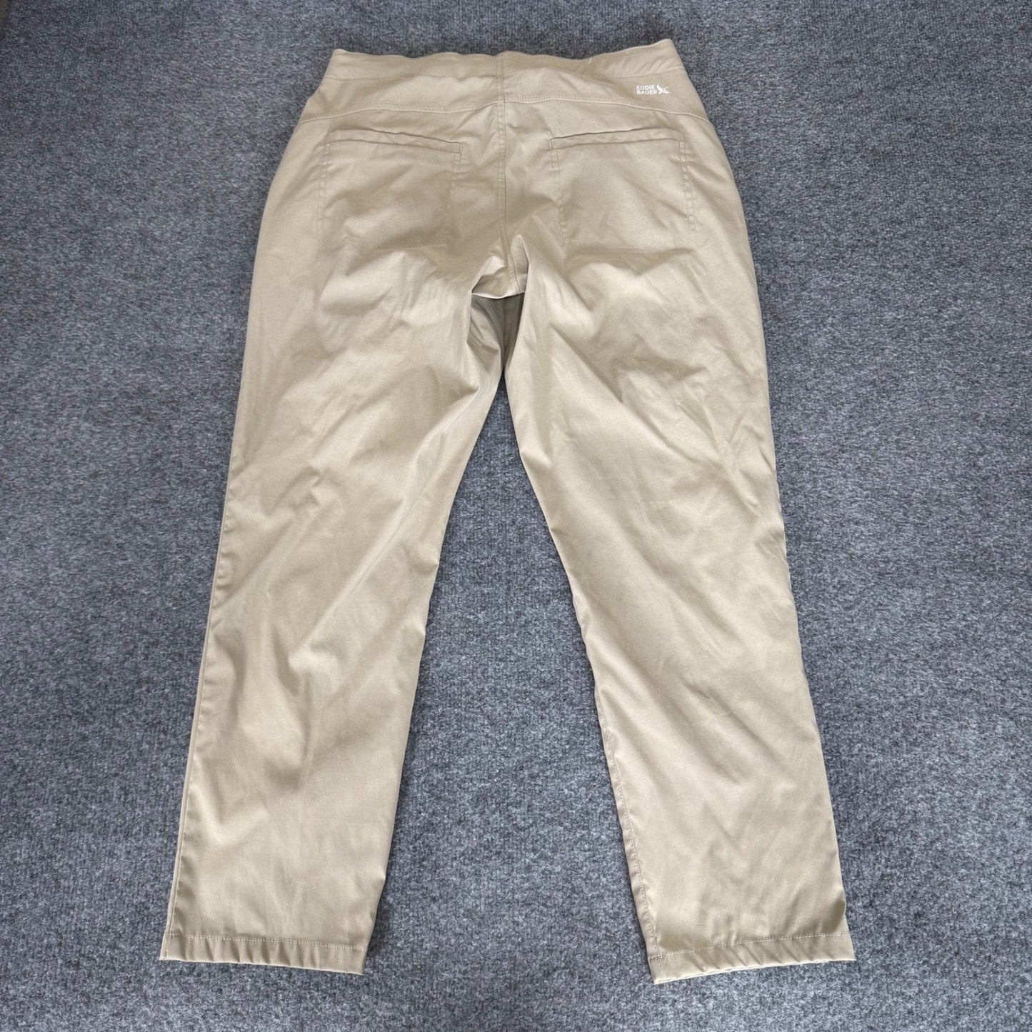 Eddie Bauer Horizon Straight Ankle Pant Womens Size 12 Beige Stretch Outdoor