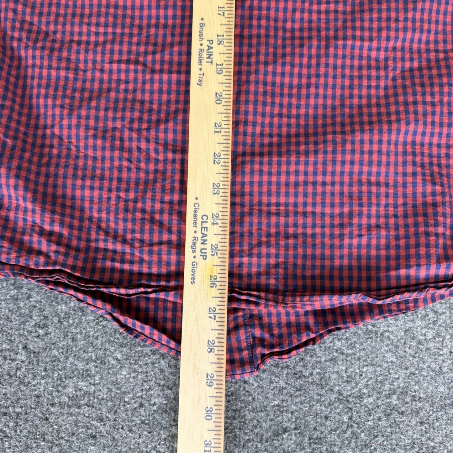 J.Crew Mens Slim Fit Gingham Button Up Shirt Red Navy Blue Cotton Small Casual