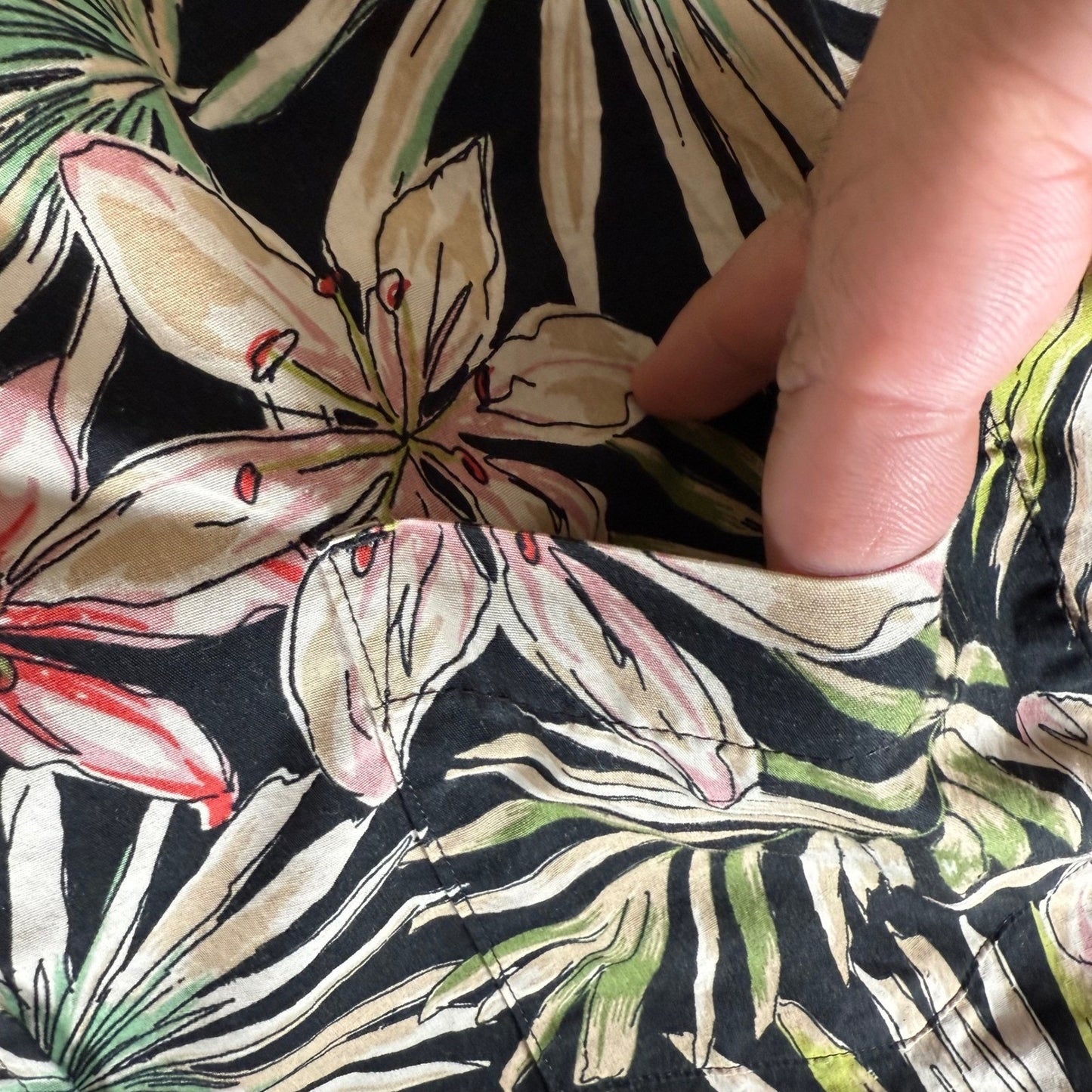 Cooke Street Hawaiian Shirt Mens 2XL Tropical Floral Palm Short Sleeve Cotton